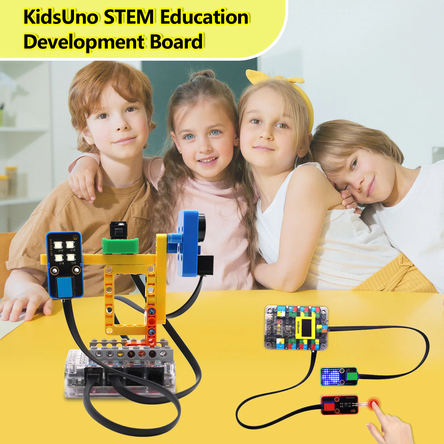Kidsbits KidsUNO/KidsIOT/KidsPico STEM Education Development Board for Arduino IDE ESP32 Raspberry Pi Compatible with Lego Block