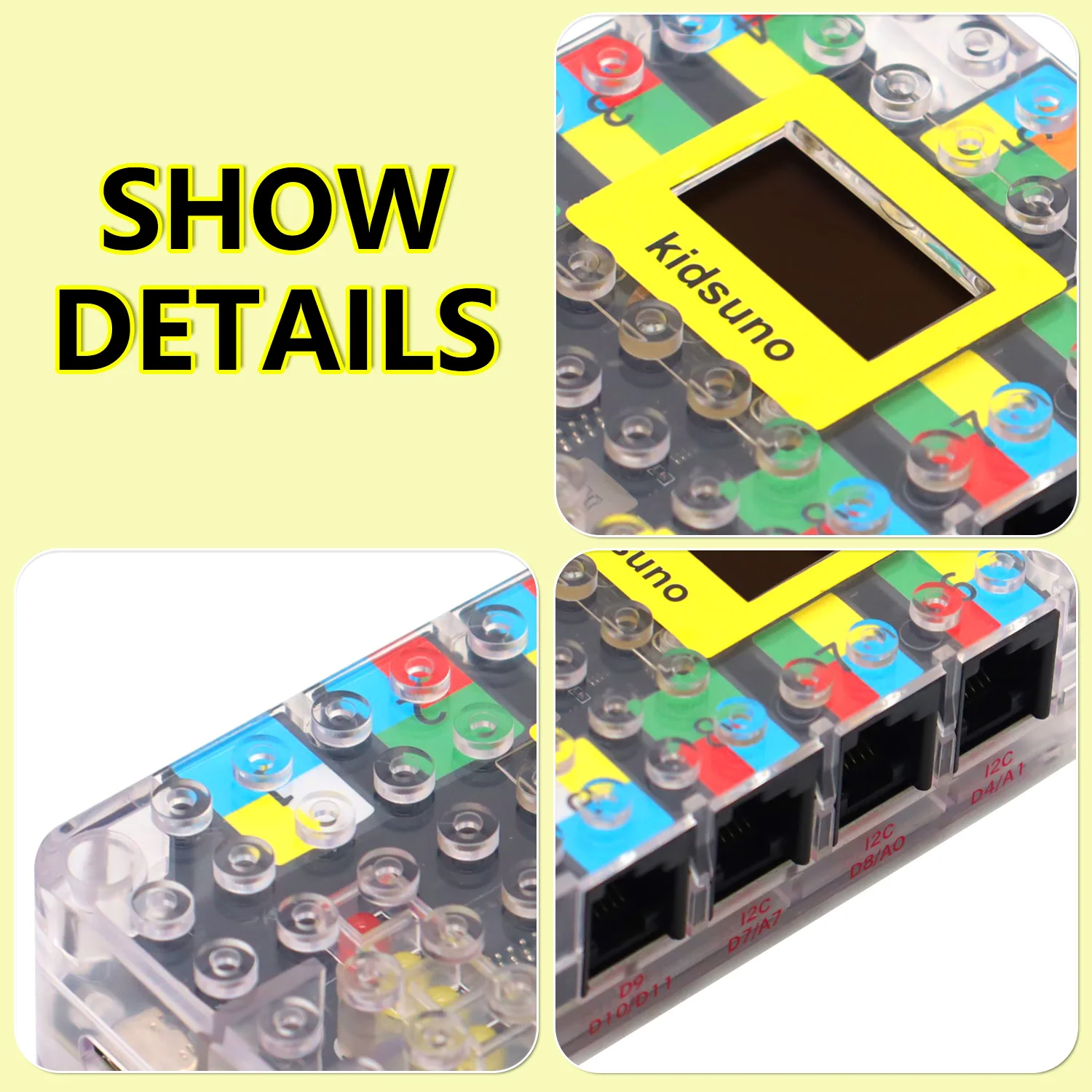 Kidsbits KidsUNO/KidsIOT/KidsPico STEM Education Development Board for Arduino IDE ESP32 Raspberry Pi Compatible with Lego Block