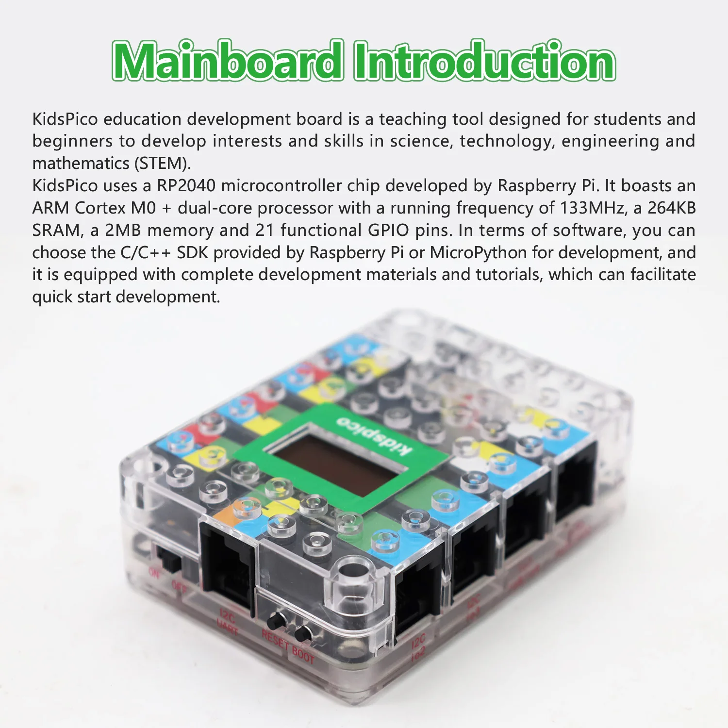 Kidsbits KidsUNO/KidsIOT/KidsPico STEM Education Development Board for Arduino IDE ESP32 Raspberry Pi Compatible with Lego Block