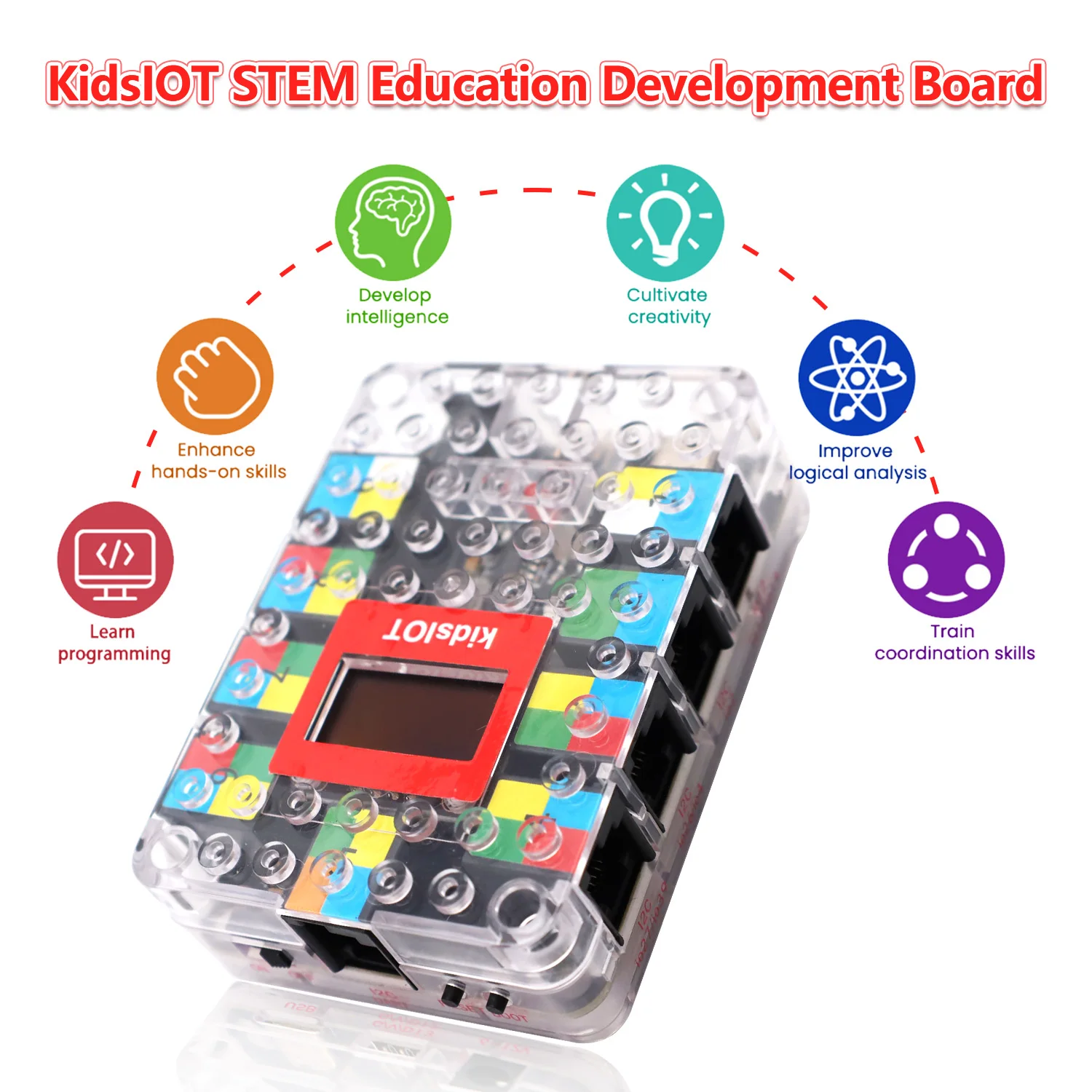 Kidsbits KidsUNO/KidsIOT/KidsPico STEM Education Development Board for Arduino IDE ESP32 Raspberry Pi Compatible with Lego Block