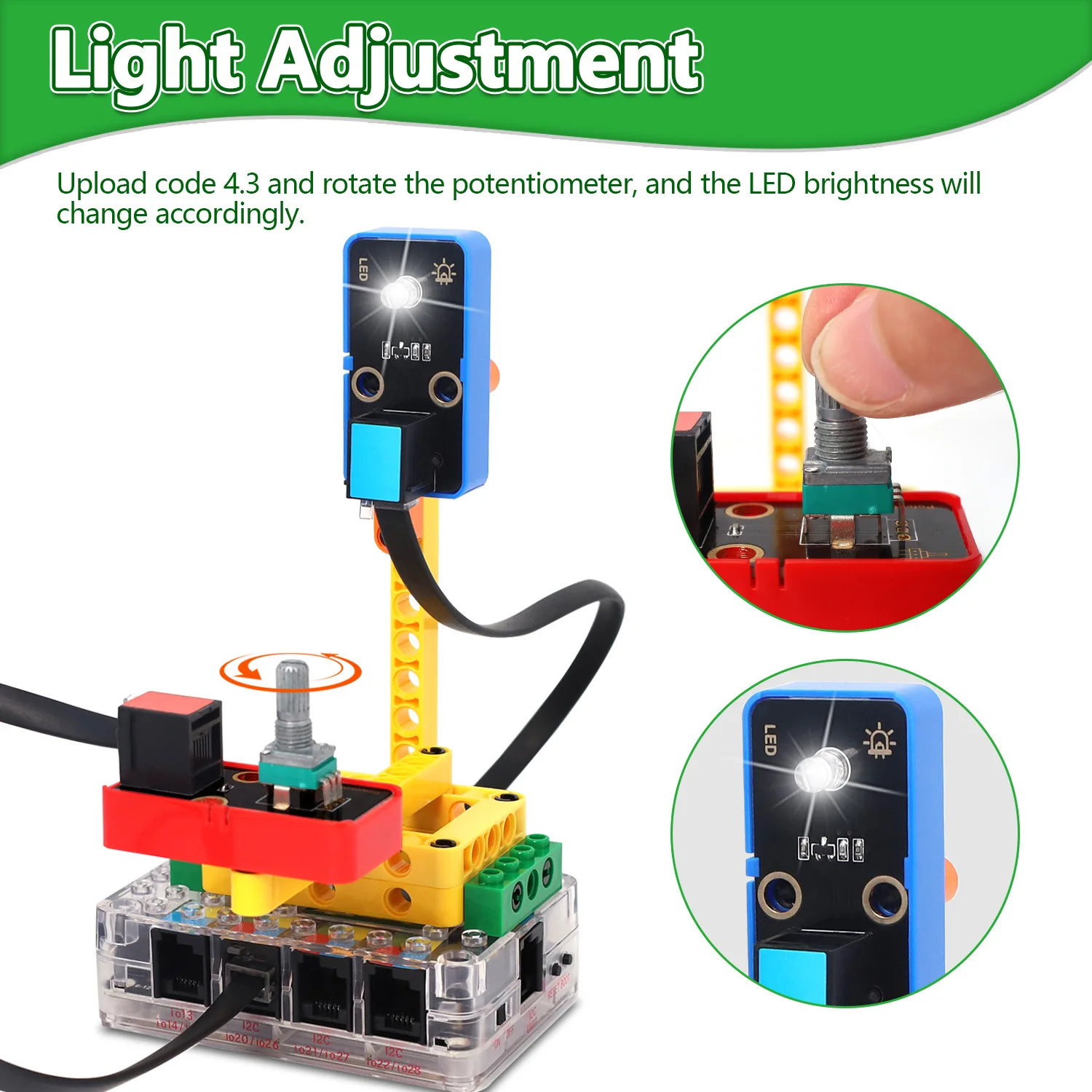 Kidsbits KidsUNO/KidsIOT/KidsPico STEM Education Development Board for Arduino IDE ESP32 Raspberry Pi Compatible with Lego Block