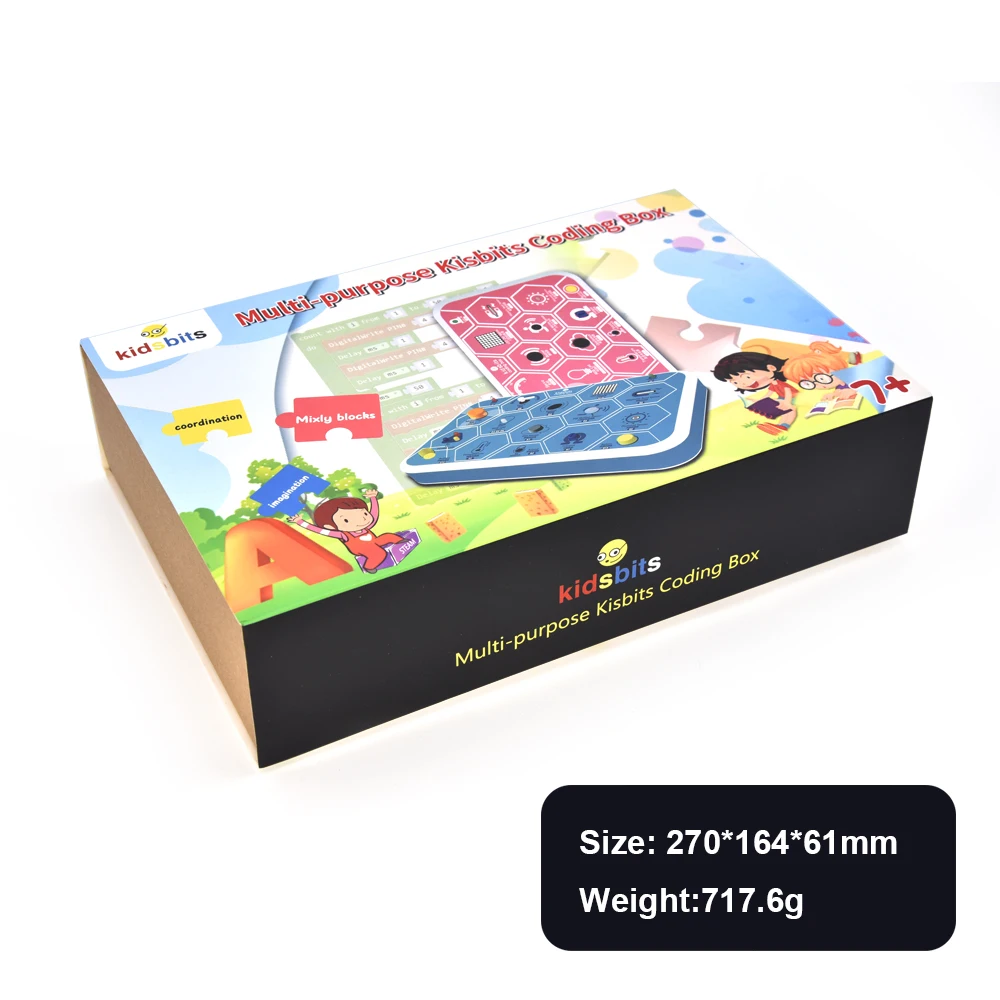 Kidsbits Coding Box V1.0 STEM Programming Educational Tools Base on Arduino UNO Kit For Scratch Graphical Programming Ages 6+