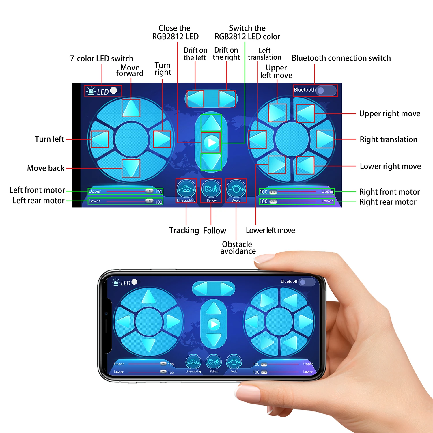 4WD Mecanum Micro:bit Robot Car Kit &ndash; Python Coding STEM Robot