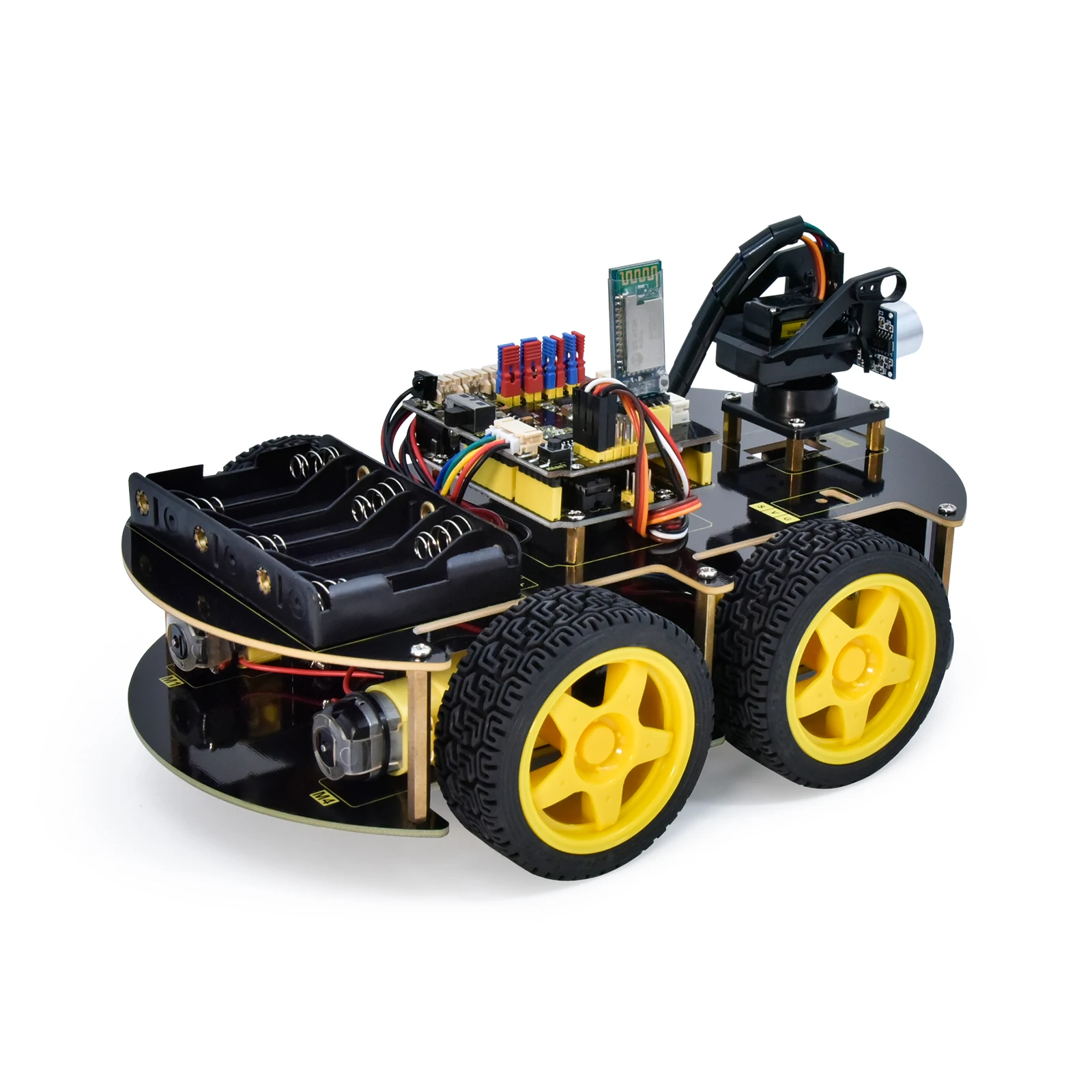 Keyestudio 4WD Multi BT Robot Car Kit V2.0 W/LED Display For Arduino Robot Kit DIY Electronic Kit/Programming Car Kit  Kids Toys