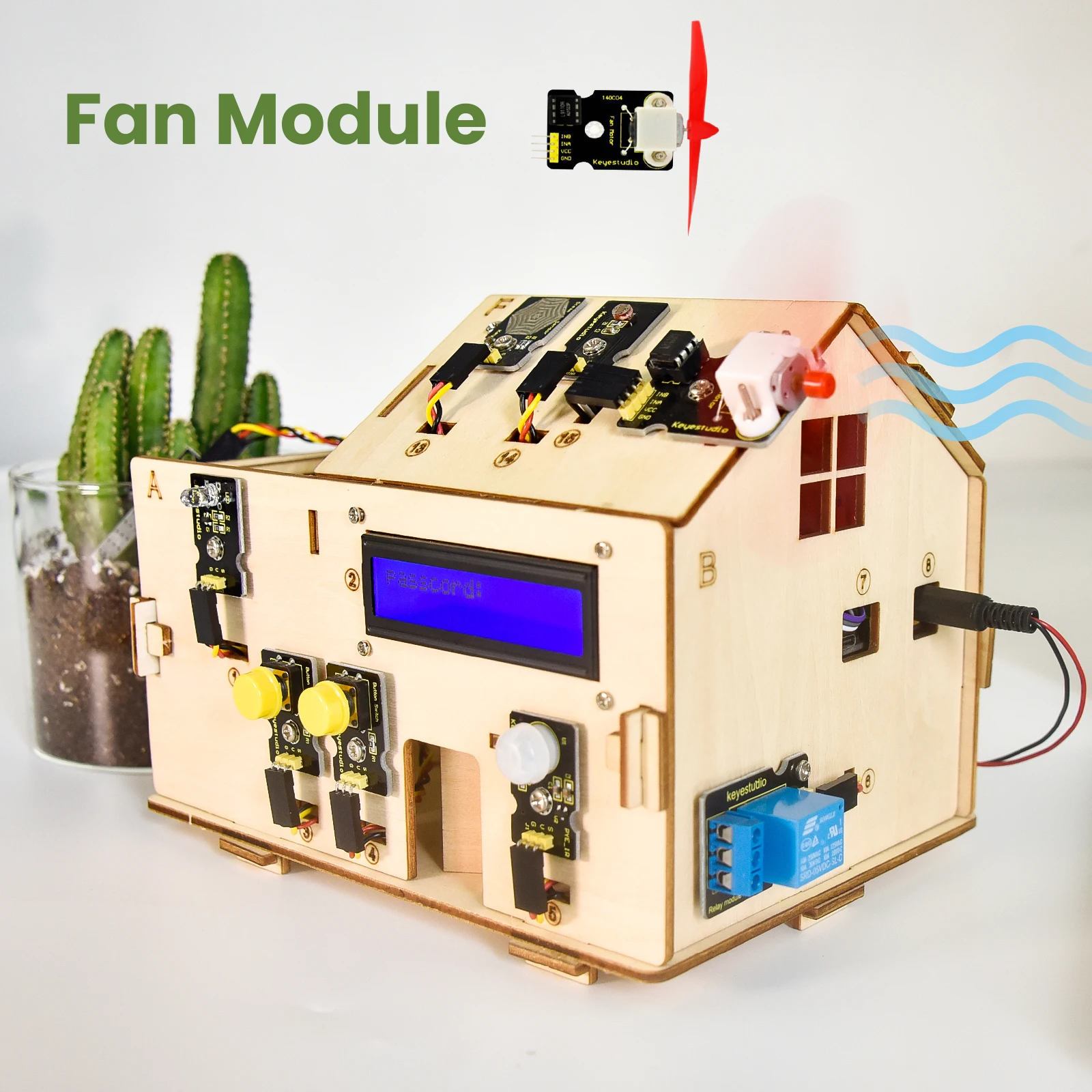 Keyestudio Smart Home Kit For Arduino With UNOPlus Board C language Mixly and Scratch Programming STEM DIY House Kit For Arduino