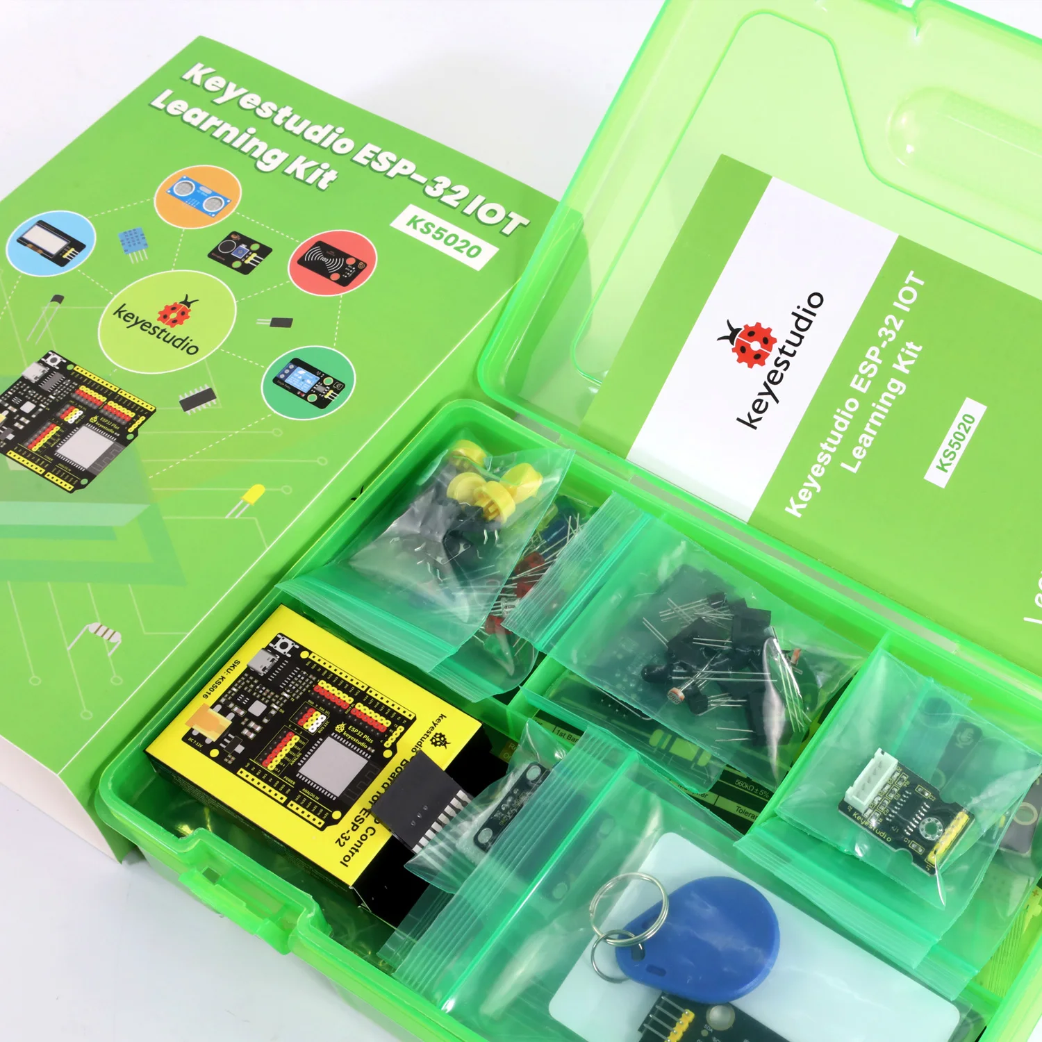 Keyestudio IOT ESP32 Learning Kit For Arduino ESP32 All-in-One Learning +134 Projects Support MicroPython&Arduino C Programming