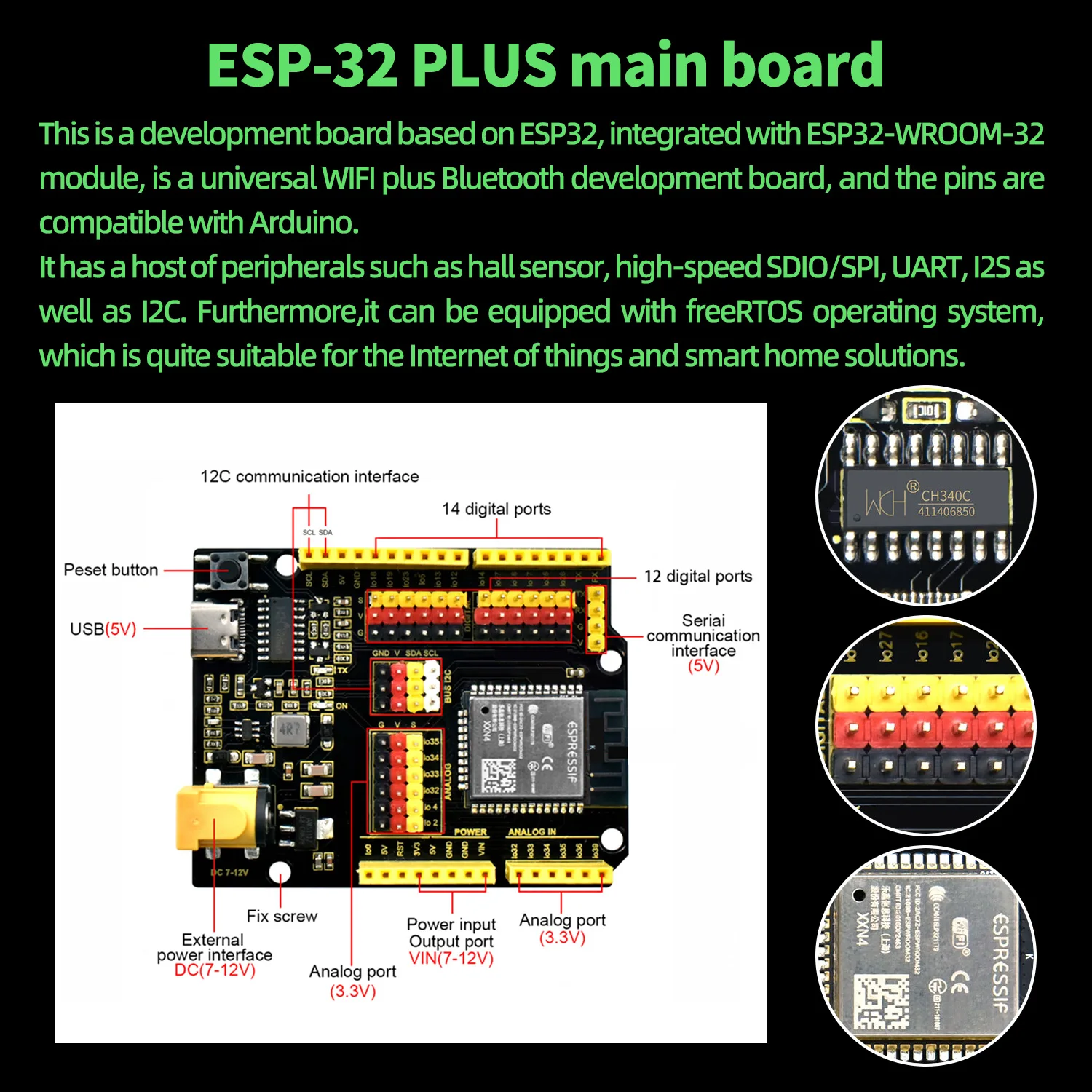 Keyestudio IOT ESP32 Learning Kit For Arduino ESP32 All-in-One Learning +134 Projects Support MicroPython&Arduino C Programming Keyestudio IOT ESP32 Learning Kit For Arduino ESP32 All-in-One Learning +134 Projects Support MicroPython&Arduino C Programming