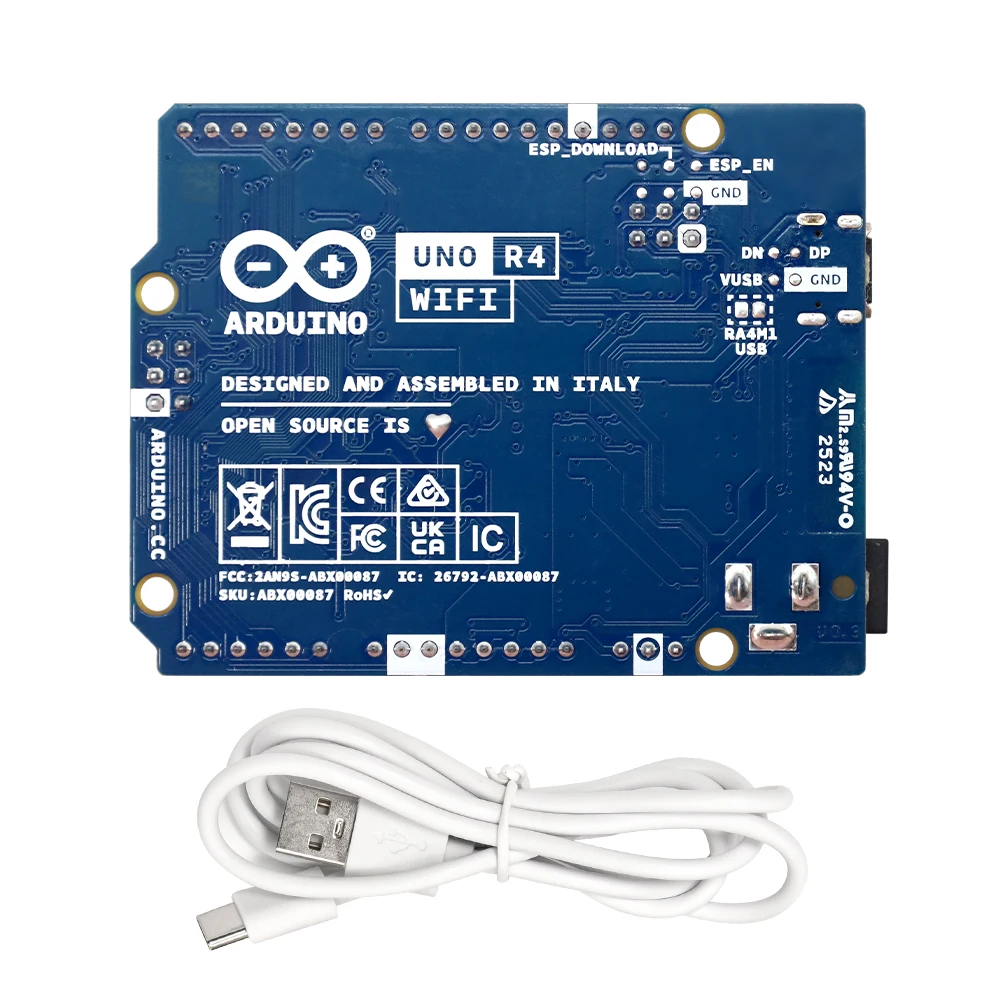 Original Arduino UNO R4 WiFi/Arduino UNO R4 WiFi Arduino Controller Development Board Programming Learning Board with USB Cable Original Arduino UNO R4 WiFi/Arduino UNO R4 WiFi Arduino Controller Development Board Programming Learning Board with USB Cable