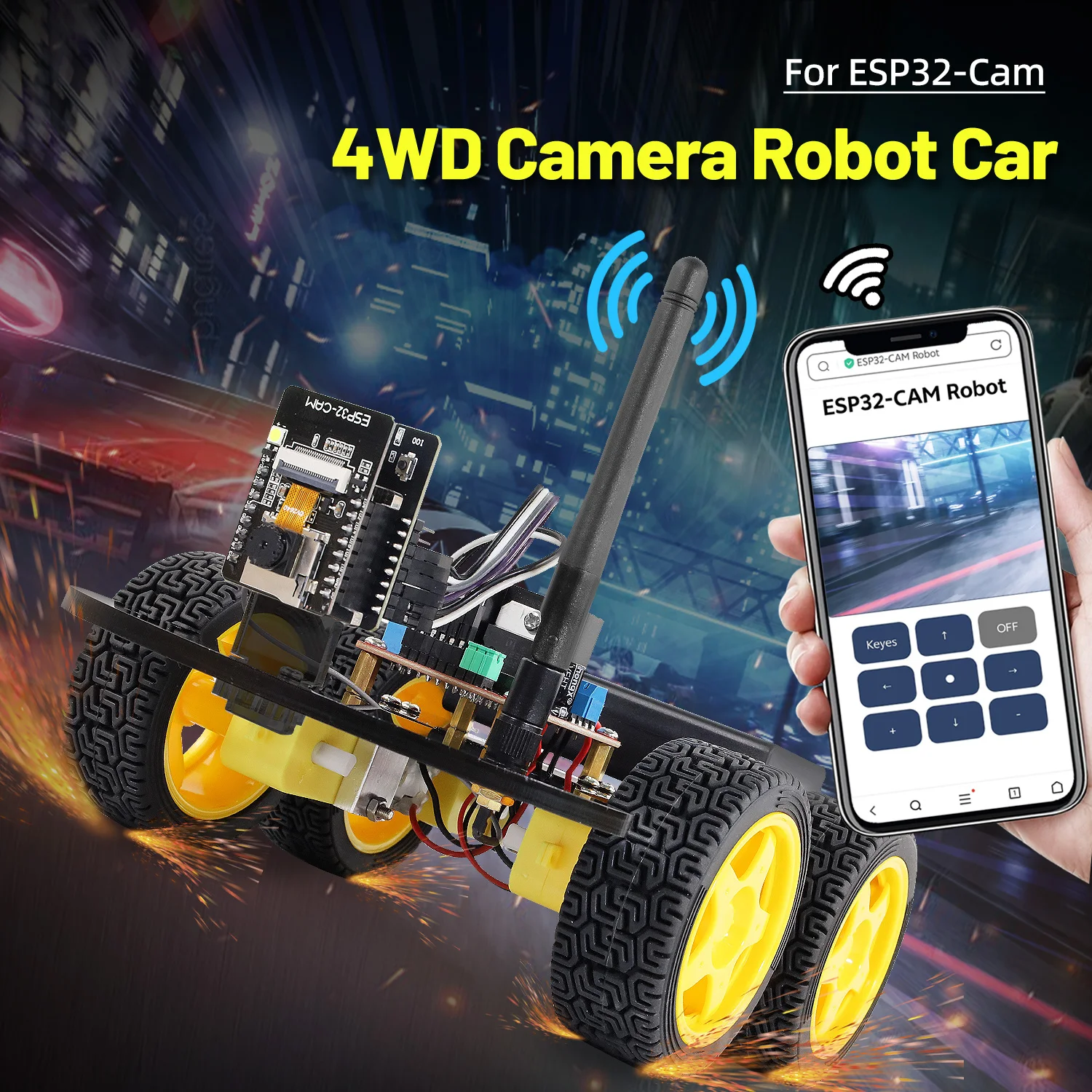 Keyestudio ESP32-Cam 4WD&2WD Robot Car Kit WIFI&Camera Smart Car For Arduino ESP32 Robot Study Programming Project Robotic Kit Keyestudio ESP32-Cam 4WD&2WD Robot Car Kit WIFI&Camera Smart Car For Arduino ESP32 Robot Study Programming Project Robotic Kit