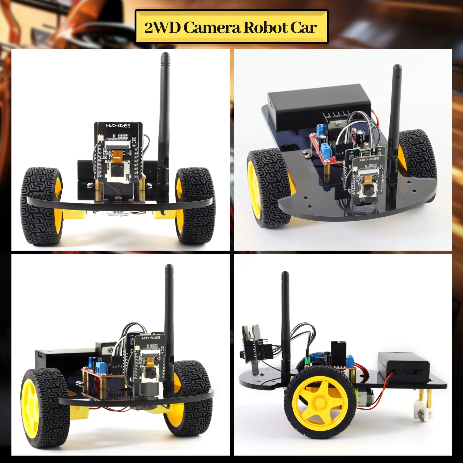 NEW Keyestudio 4WD&2WD ESP32-Cam Robot Car Kit Programmable WIFI Camera Smart Car For Arduino ESP32 Robot Project Robotic Kit