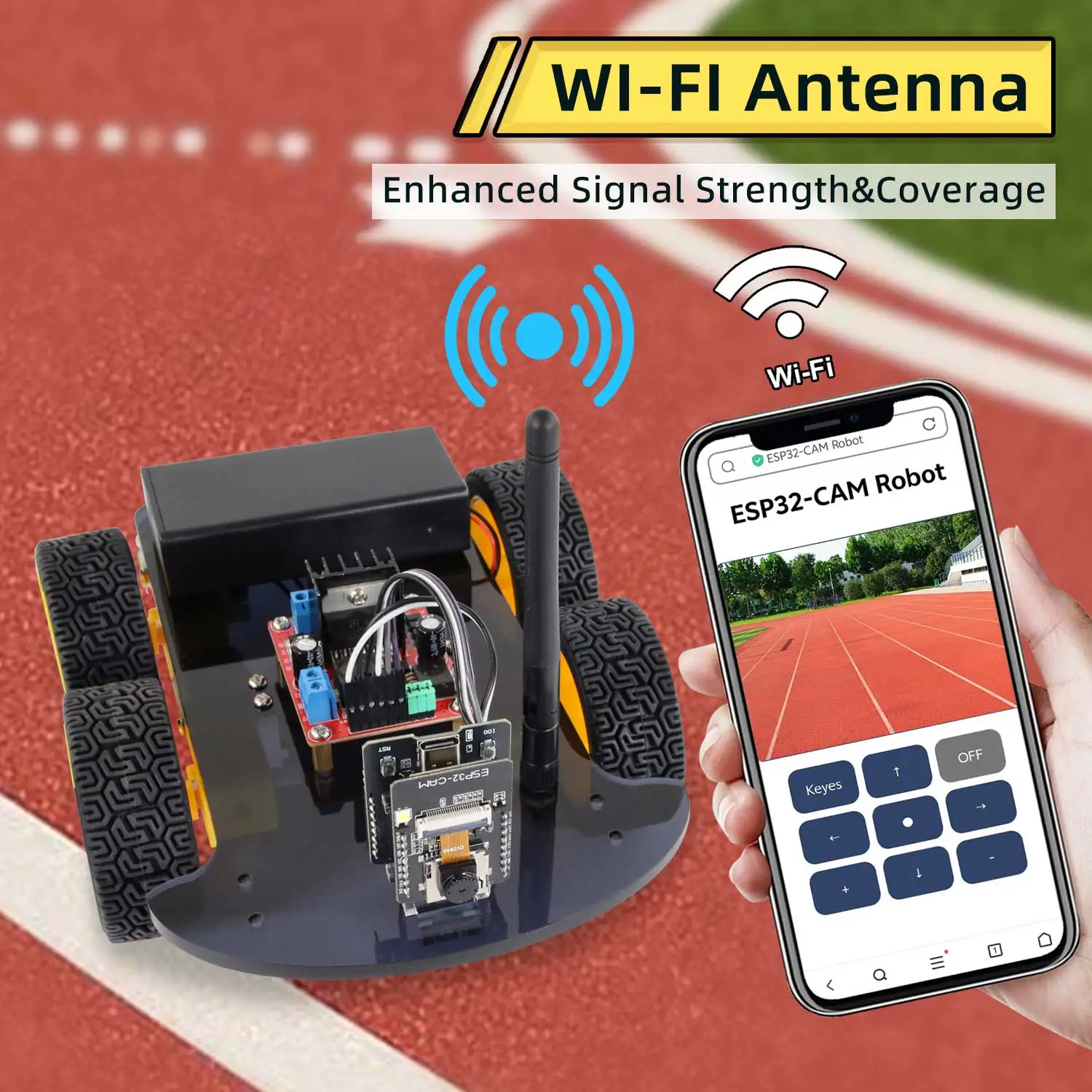 NEW Keyestudio 4WD&2WD ESP32-Cam Robot Car Kit Programmable WIFI Camera Smart Car For Arduino ESP32 Robot Project Robotic Kit