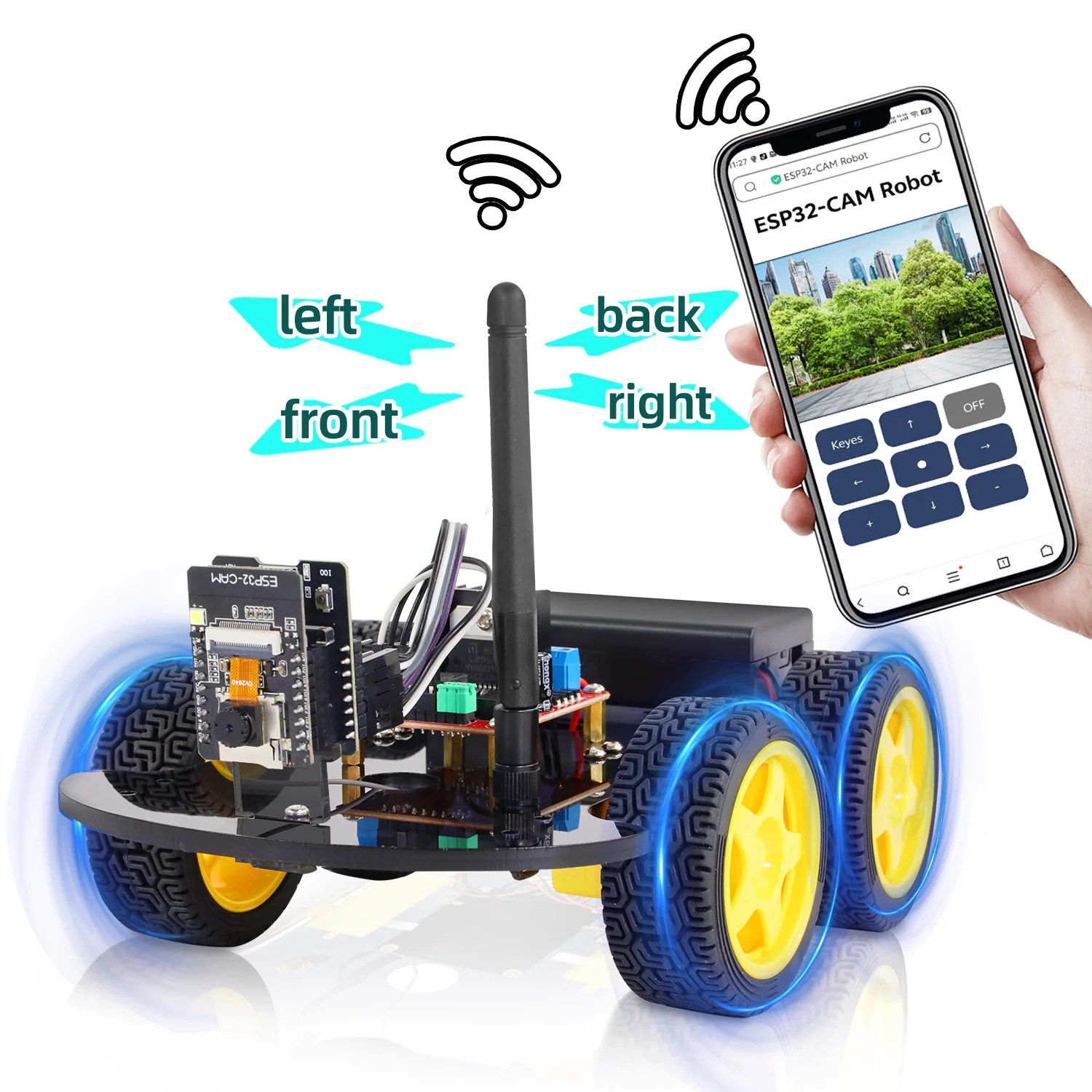 NEW Keyestudio 4WD&2WD ESP32-Cam Robot Car Kit Programmable WIFI Camera Smart Car For Arduino ESP32 Robot Project Robotic Kit NEW Keyestudio 4WD&2WD ESP32-Cam Robot Car Kit Programmable WIFI Camera Smart Car For Arduino ESP32 Robot Project Robotic Kit