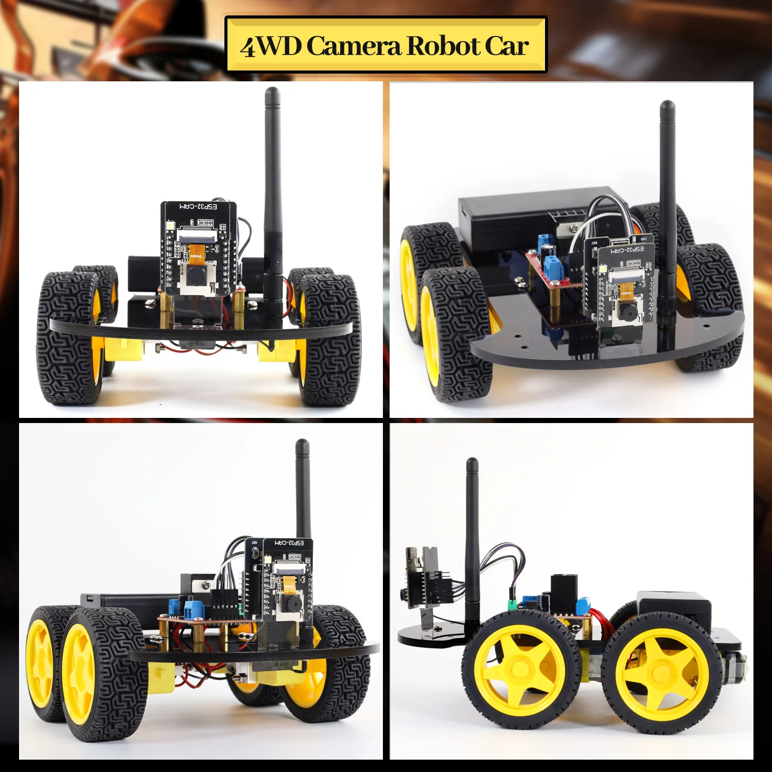 NEW Keyestudio 4WD&2WD ESP32-Cam Robot Car Kit Programmable WIFI Camera Smart Car For Arduino ESP32 Robot Project Robotic Kit NEW Keyestudio 4WD&2WD ESP32-Cam Robot Car Kit Programmable WIFI Camera Smart Car For Arduino ESP32 Robot Project Robotic Kit