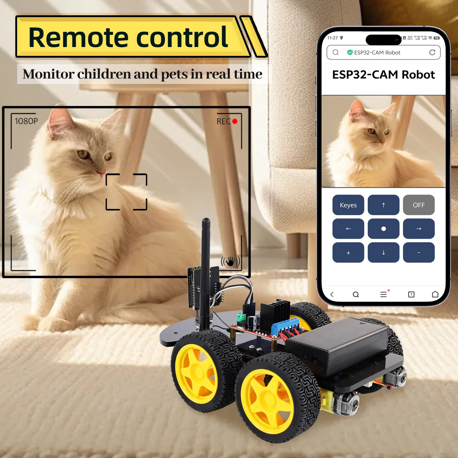 NEW Keyestudio 4WD&2WD ESP32-Cam Robot Car Kit Programmable WIFI Camera Smart Car For Arduino ESP32 Robot Project Robotic Kit