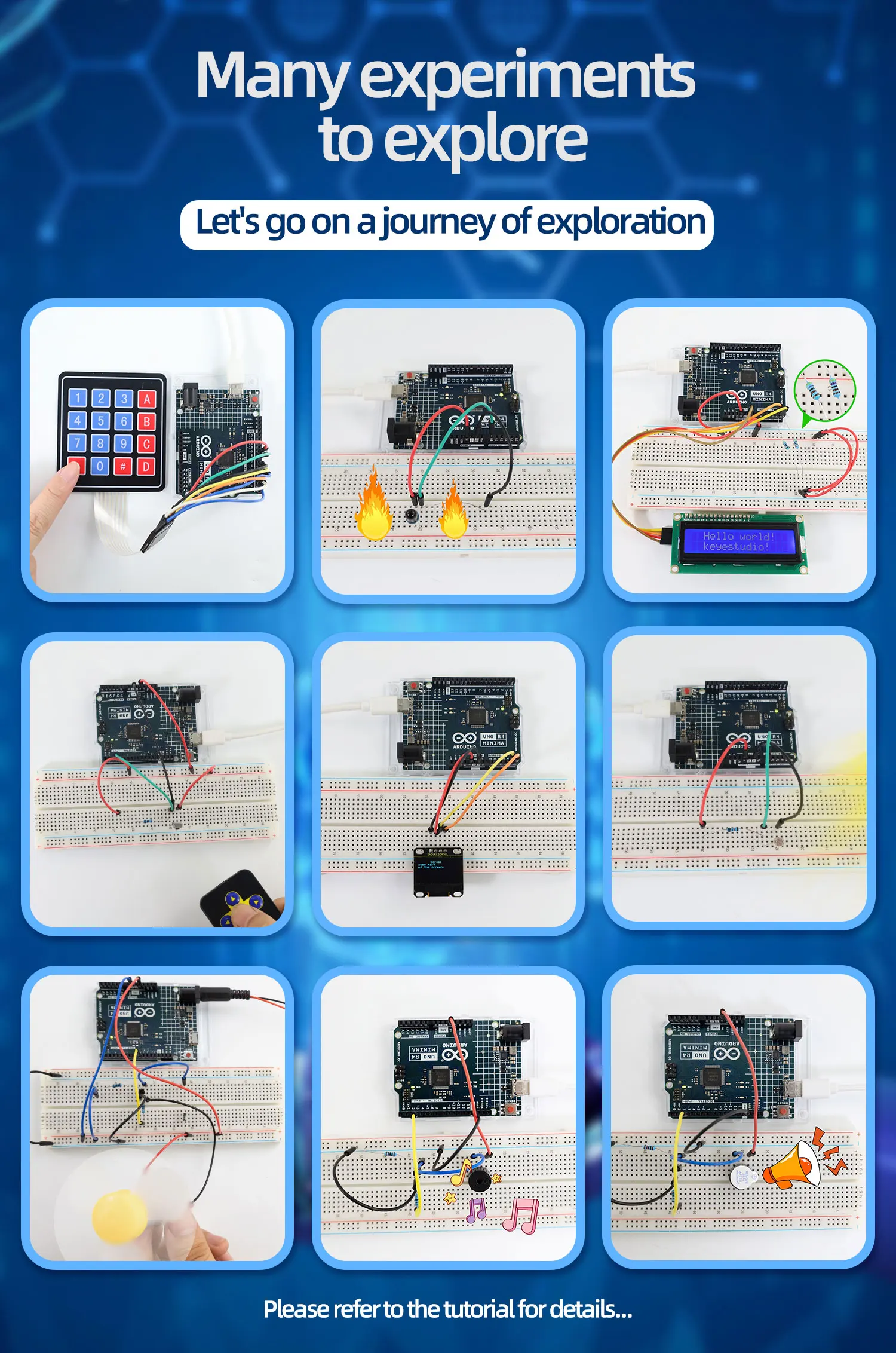 Keyestudio IOT Smart Living Learning Kit+Original Arduino Uno R4 WIFI/Minima Board For Arduino Starter Kit+Tutorial 60 Projects