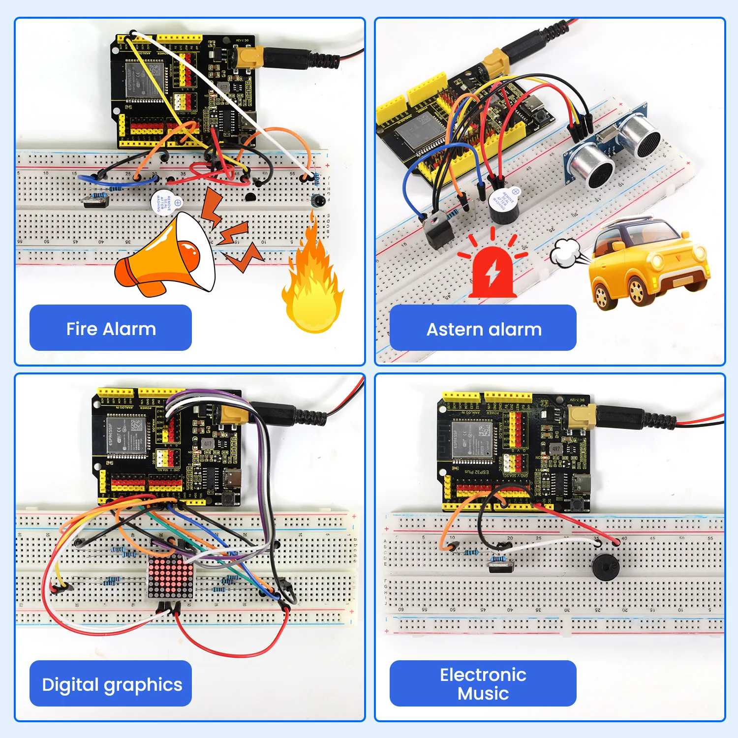 Keyestudio Complete ESP-32 IOT Electronic Engineering Learning Maker Kit+42 Projects Tutorial For Arduino ESP32 C++ Programming