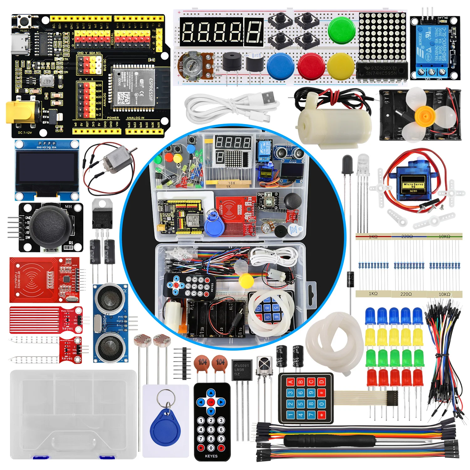 Keyestudio Complete ESP-32 IOT Electronic Engineering Learning Maker Kit+42 Projects Tutorial For Arduino ESP32 C++ Programming