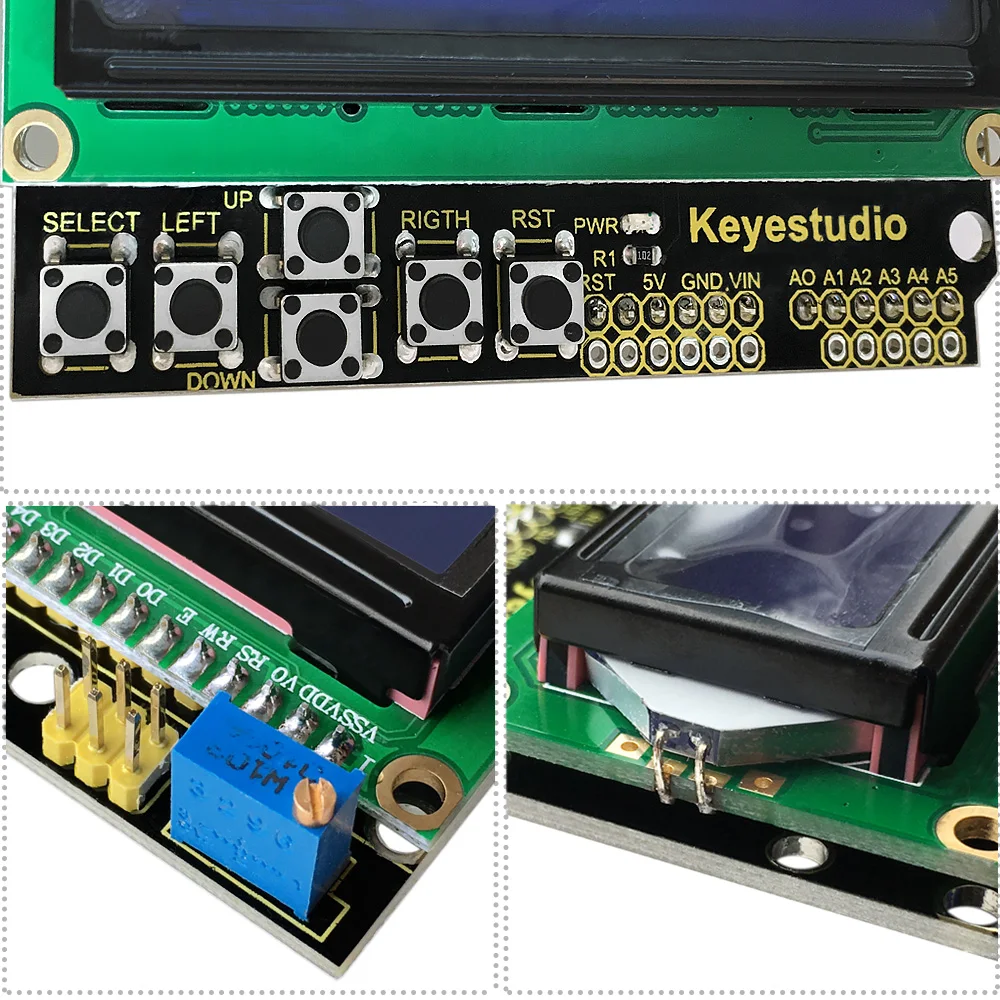 Keyestudio 1602LCD Expansion Keypad Shield For Arduino LCD Display ATMEGA2560 For Raspberry Pi UNO Keyestudio 1602LCD Expansion Keypad Shield For Arduino LCD Display ATMEGA2560 For Raspberry Pi UNO