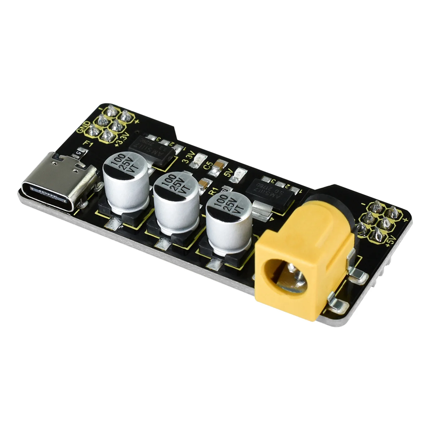 Keyestudio Type-C Power Supply Module+400/830 Holes Breadboard+Jumper Wires for Arduino Breadboard Projects DIY Electronic Kit