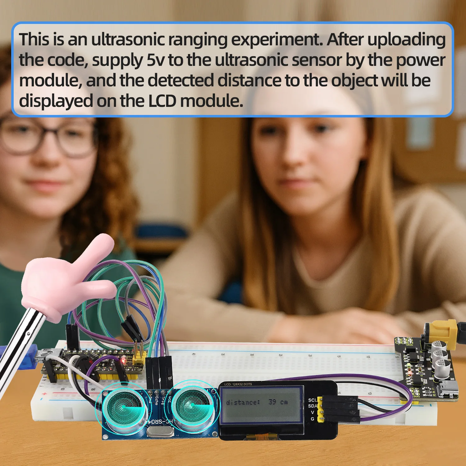 Keyestudio Type-C Power Supply Module+400/830 Holes Breadboard+Jumper Wires for Arduino Breadboard Projects DIY Electronic Kit
