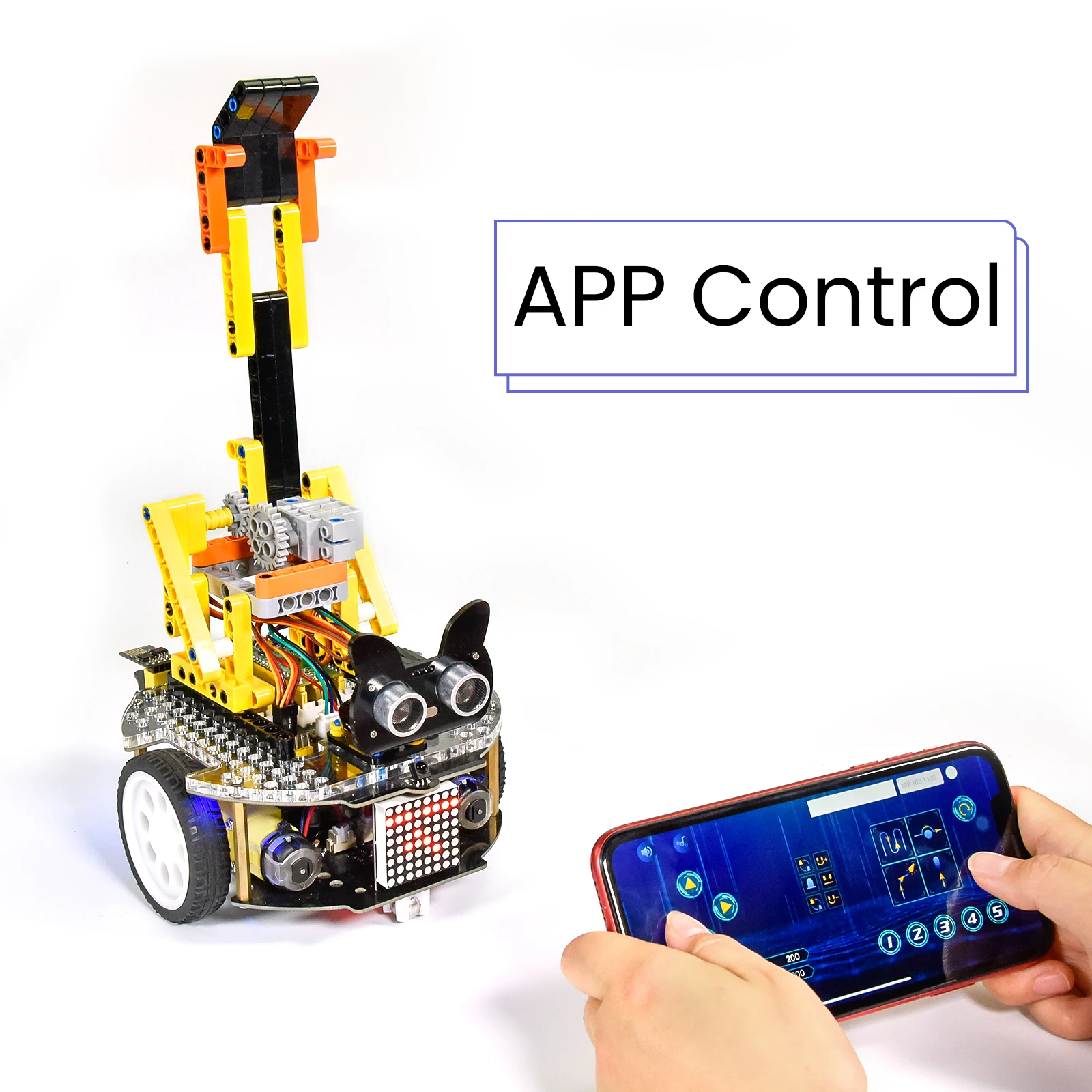 Keyestudio&nbsp;Smart Robot Car Kit Beetlebot&nbsp;3&nbsp;in 1&nbsp;for&nbsp;Raspberry Pi Pico Compatible with LEGO Building Blocks STEM Education Kit