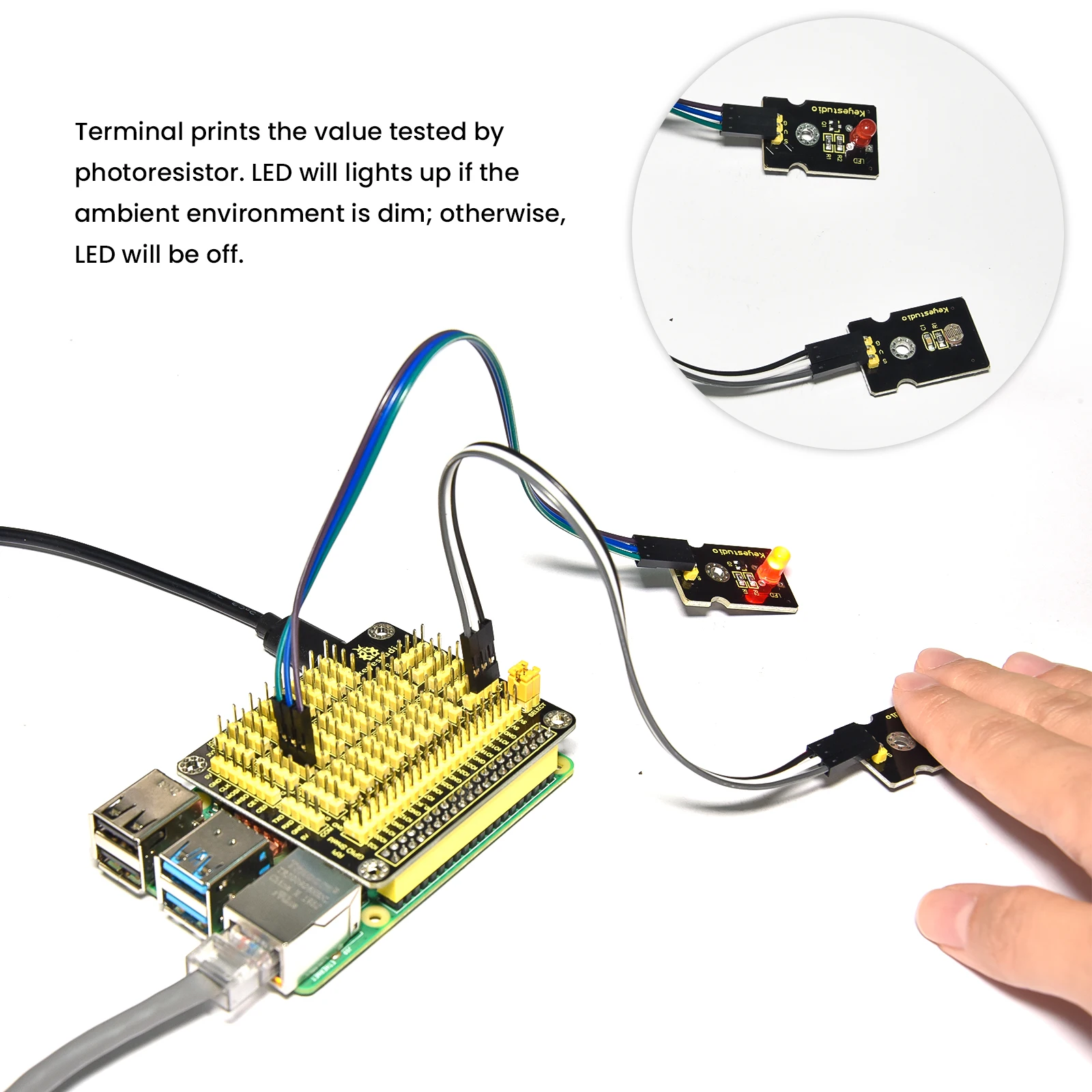 Keyestudio STEM Education Sensor Starter Kit For Raspberry Pi 4B Python &Java Programming Kit With Toturial (Without RPI Board) Keyestudio STEM Education Sensor Starter Kit For Raspberry Pi 4B Python &Java Programming Kit With Toturial (Without RPI Board)