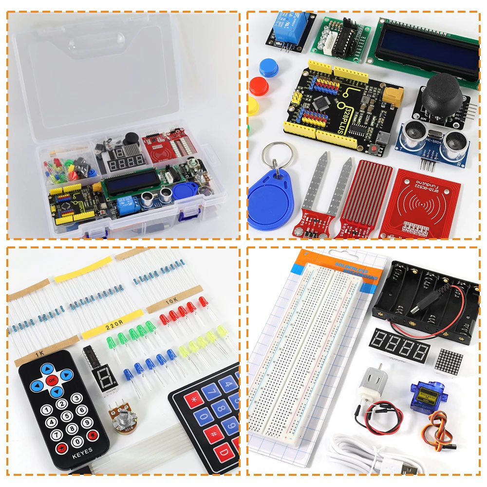 Keyestudio UNO R3 40Project Professional Starter Module Kit with Online Tutorial Compatible with Arduino IDE DIY Electronic Kit