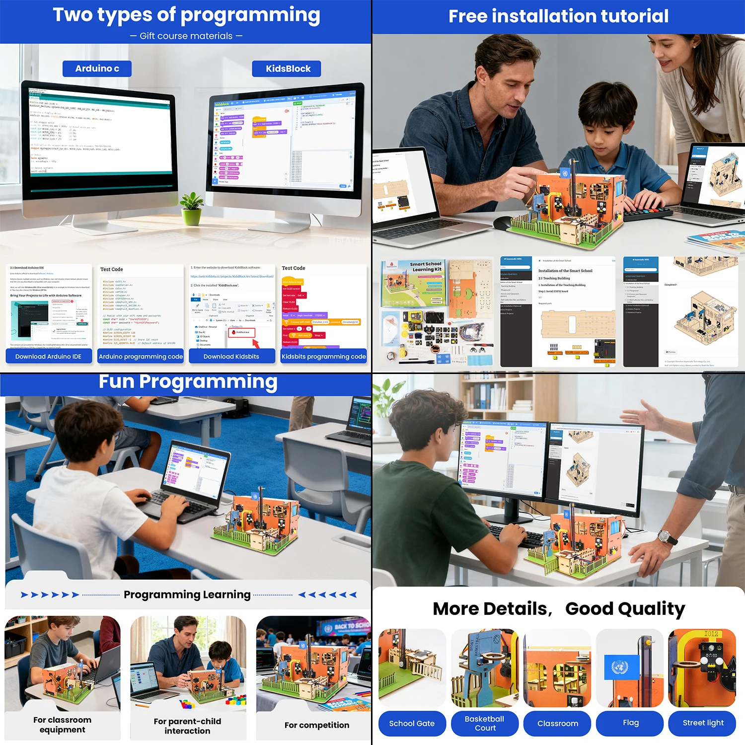 Keyestudio IOT Smart School Learning Kit for Arduino ESP32 DIY Electrnics Sensor Learning Kit+Tutorial 31 Programming Projects Keyestudio IOT Smart School Learning Kit for Arduino ESP32 DIY Electrnics Sensor Learning Kit+Tutorial 31 Programming Projects