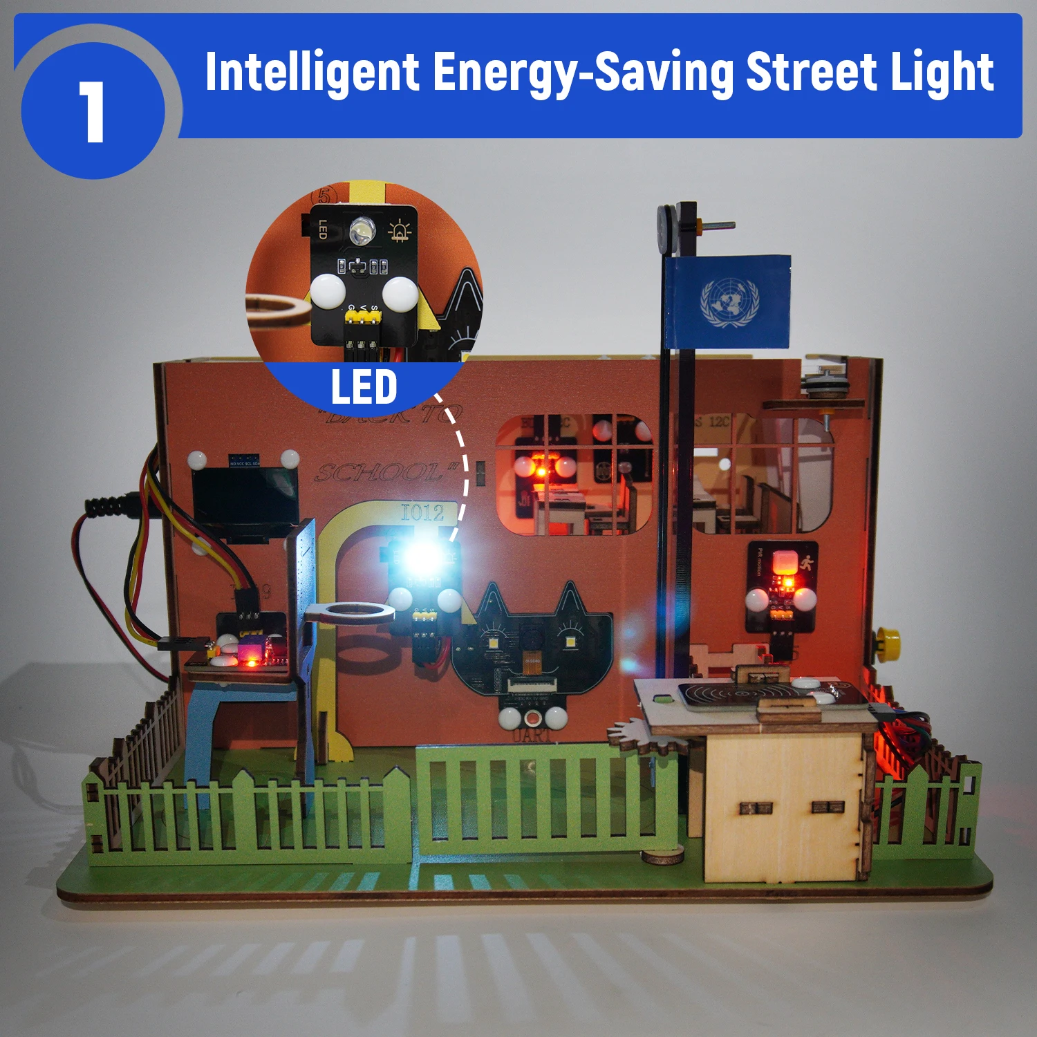 Keyestudio IOT Smart School Learning Kit for Arduino ESP32 DIY Electrnics Sensor Learning Kit+Tutorial 31 Programming Projects Keyestudio IOT Smart School Learning Kit for Arduino ESP32 DIY Electrnics Sensor Learning Kit+Tutorial 31 Programming Projects