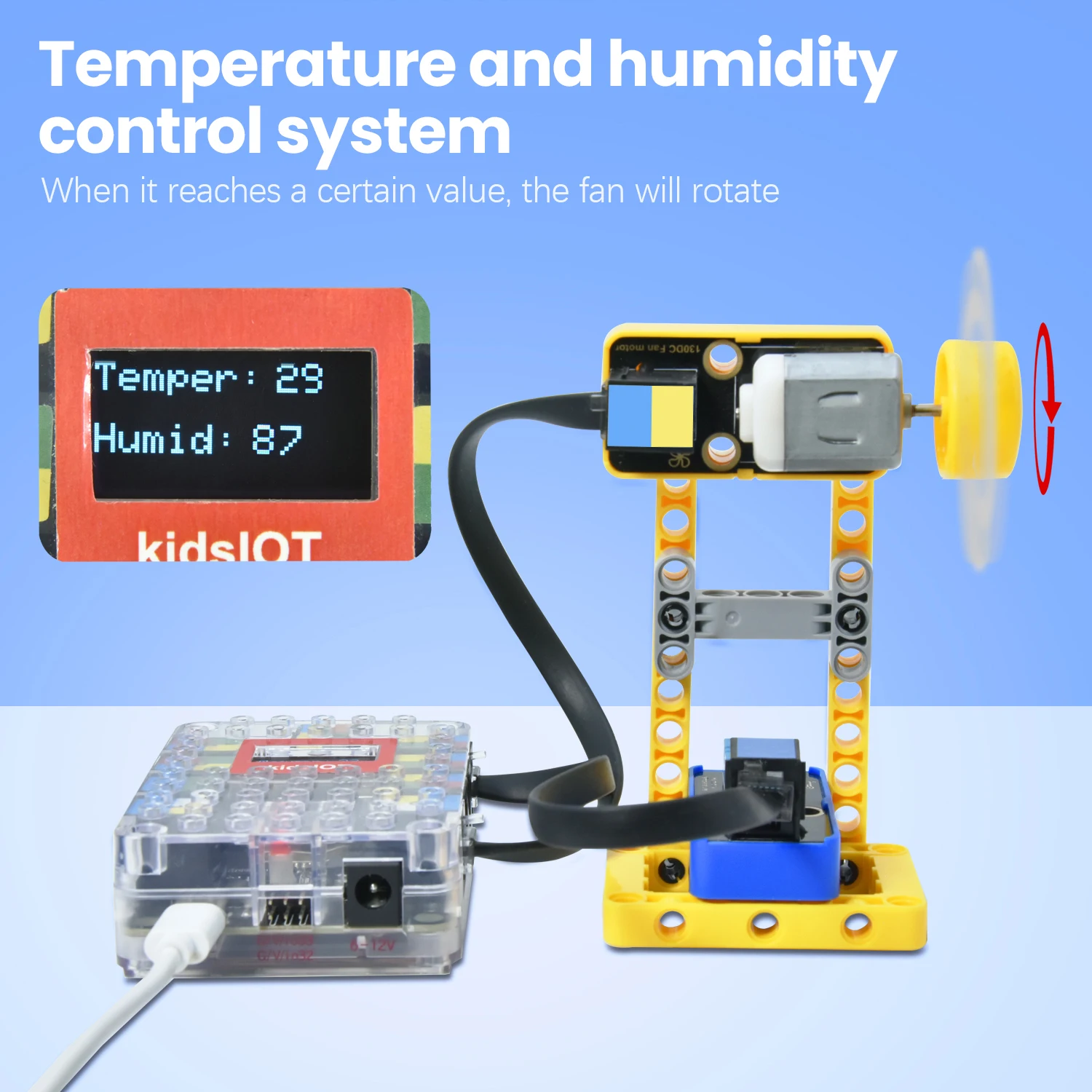 Kidsbits IOT Smart Farm Kit+10 Projects For Arduino ESP32 Projects Compatible with Lego Blocks Support Graphical Programming Kidsbits IOT Smart Farm Kit+10 Projects For Arduino ESP32 Projects Compatible with Lego Blocks Support Graphical Programming