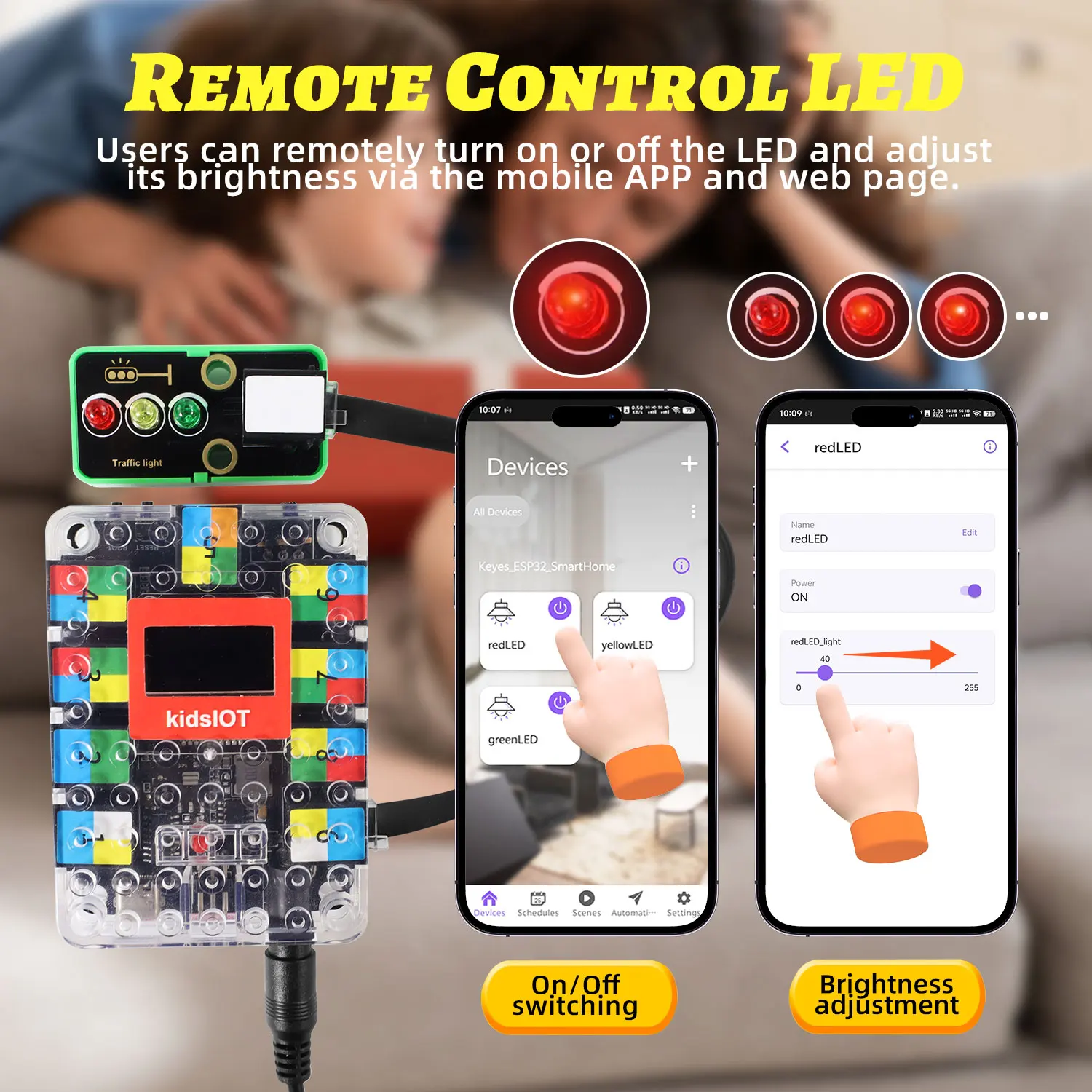 Keyestudio Kidsbits ESP32 IoT Basic Starter Kit For Arduino ESP32 With Kidsbits IOT Main Board For Arduino Programming Projects Keyestudio Kidsbits ESP32 IoT Basic Starter Kit For Arduino ESP32 With Kidsbits IOT Main Board For Arduino Programming Projects