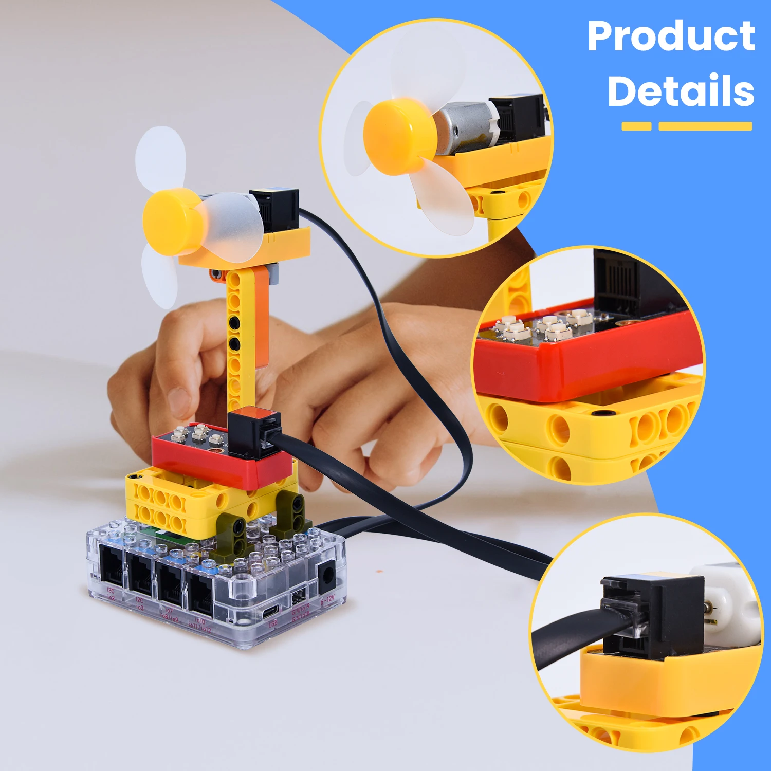 Keyestudio STEM Electronic Building Blocks Smart Fan Programmable Starter Kit Compatible With Lego For Arduino UNO&ESP32 Project Keyestudio STEM Electronic Building Blocks Smart Fan Programmable Starter Kit Compatible With Lego For Arduino UNO&ESP32 Project