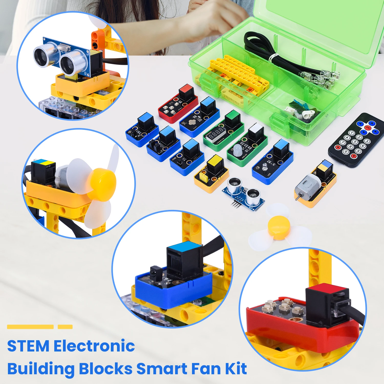 Keyestudio STEM Electronic Building Blocks Smart Fan Programmable Starter Kit Compatible With Lego For Arduino UNO&ESP32 Project Keyestudio STEM Electronic Building Blocks Smart Fan Programmable Starter Kit Compatible With Lego For Arduino UNO&ESP32 Project