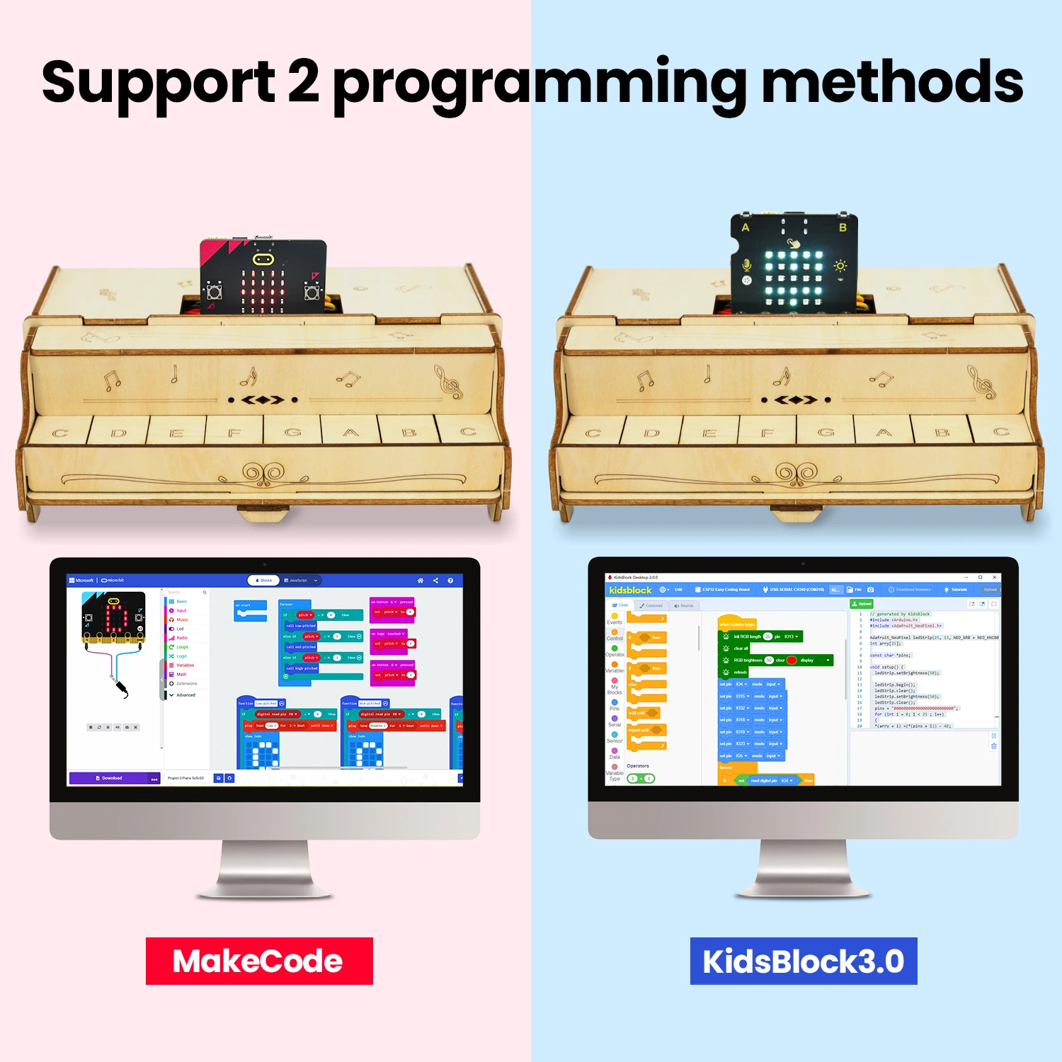 Keyestudio ESP32 Piano Learning Kit DIY Button STEM Programming Toys For Arduino DIY Starter Kit ForMicrobit V2 Kit Teenager Toy Keyestudio ESP32 Piano Learning Kit DIY Button STEM Programming Toys For Arduino DIY Starter Kit ForMicrobit V2 Kit Teenager Toy