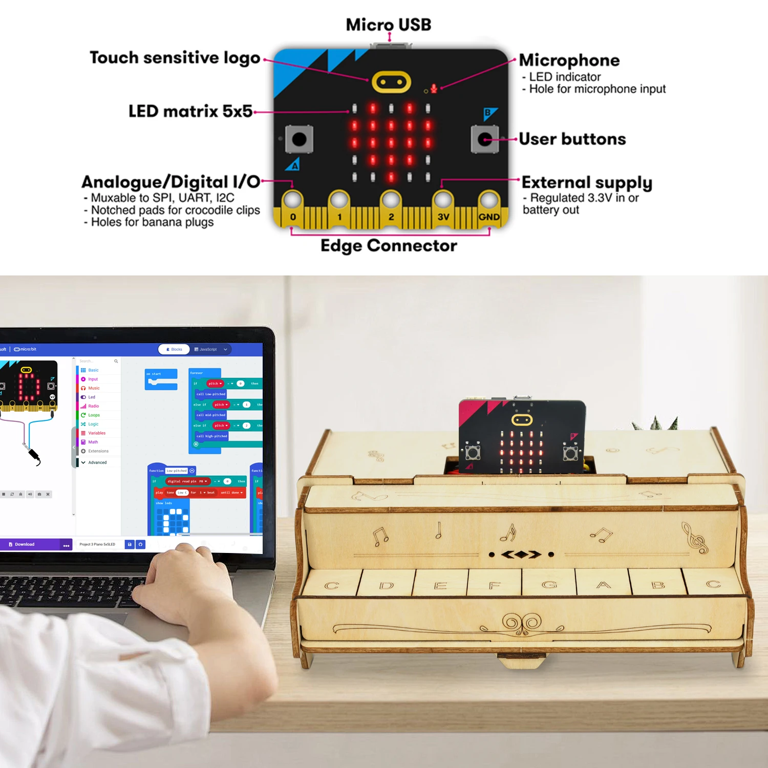 Keyestudio ESP32 Piano Learning Kit DIY Button STEM Programming Toys For Arduino DIY Starter Kit ForMicrobit V2 Kit Teenager Toy Keyestudio ESP32 Piano Learning Kit DIY Button STEM Programming Toys For Arduino DIY Starter Kit ForMicrobit V2 Kit Teenager Toy
