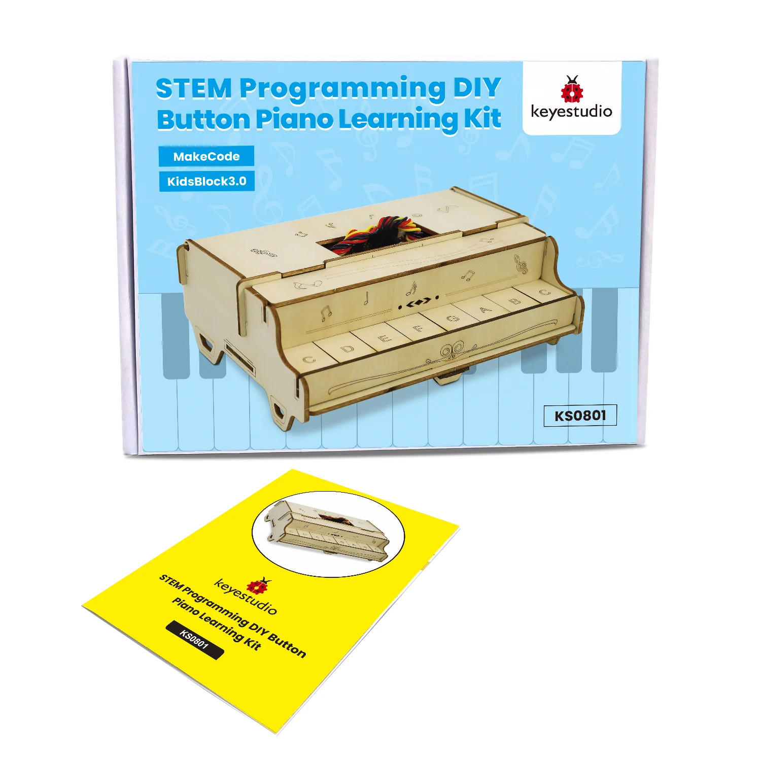 Keyestudio ESP32 Piano Learning Kit DIY Button STEM Programming Toys For Arduino DIY Starter Kit ForMicrobit V2 Kit Teenager Toy Keyestudio ESP32 Piano Learning Kit DIY Button STEM Programming Toys For Arduino DIY Starter Kit ForMicrobit V2 Kit Teenager Toy