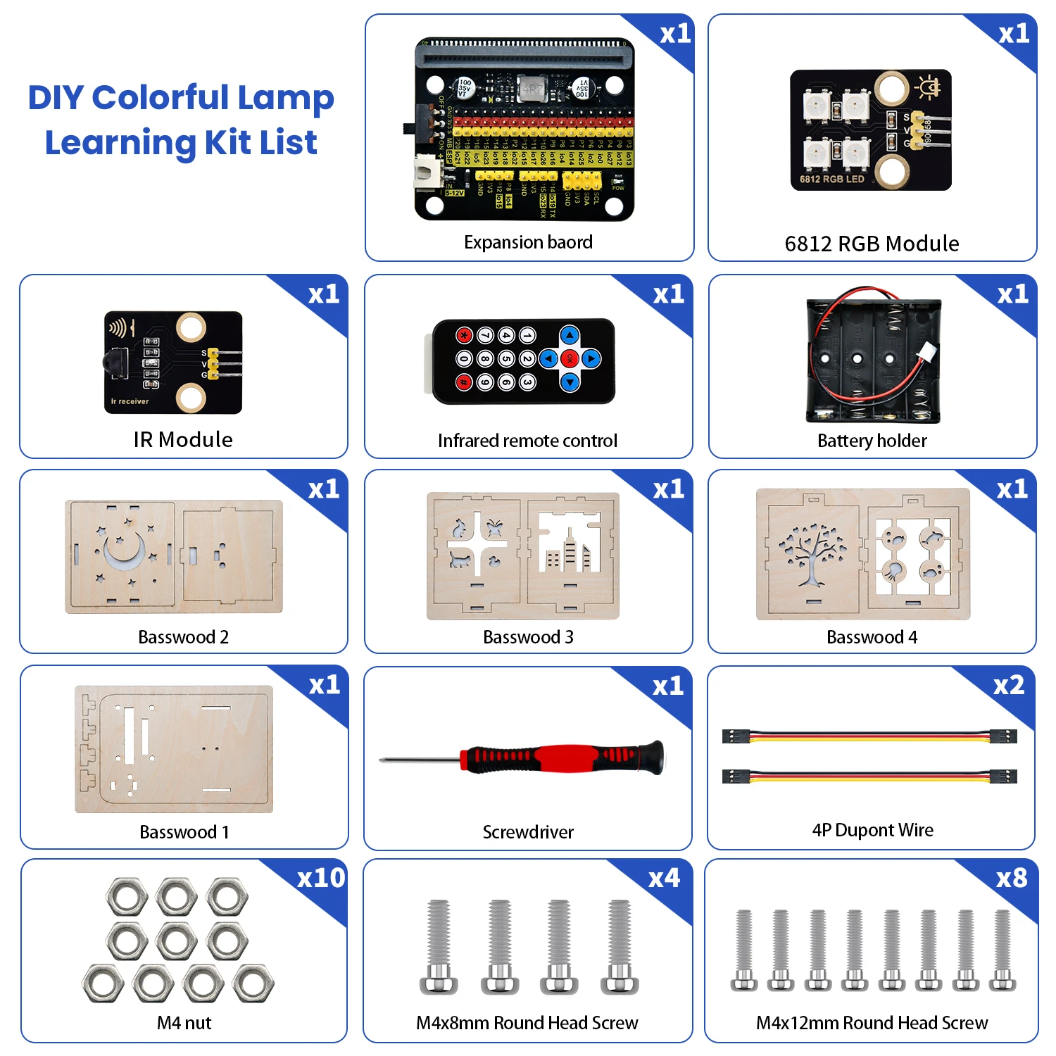 Keyestudio DIY Colorful Lamp Micro:bit V2 Starter Kit For BBC Microbit Programming DIY Electronic Starter Kit+14 Basic Projects