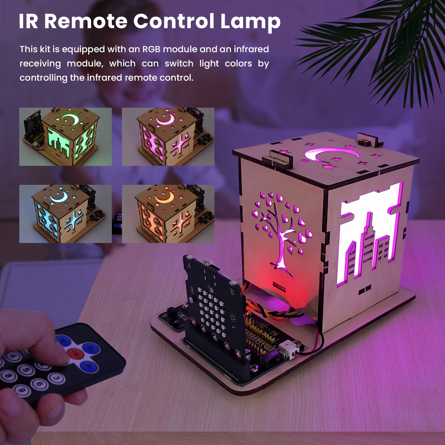 Keyestudio DIY Colorful Lamp Micro:bit V2 Starter Kit For BBC Microbit Programming DIY Electronic Starter Kit+14 Basic Projects Keyestudio DIY Colorful Lamp Micro:bit V2 Starter Kit For BBC Microbit Programming DIY Electronic Starter Kit+14 Basic Projects