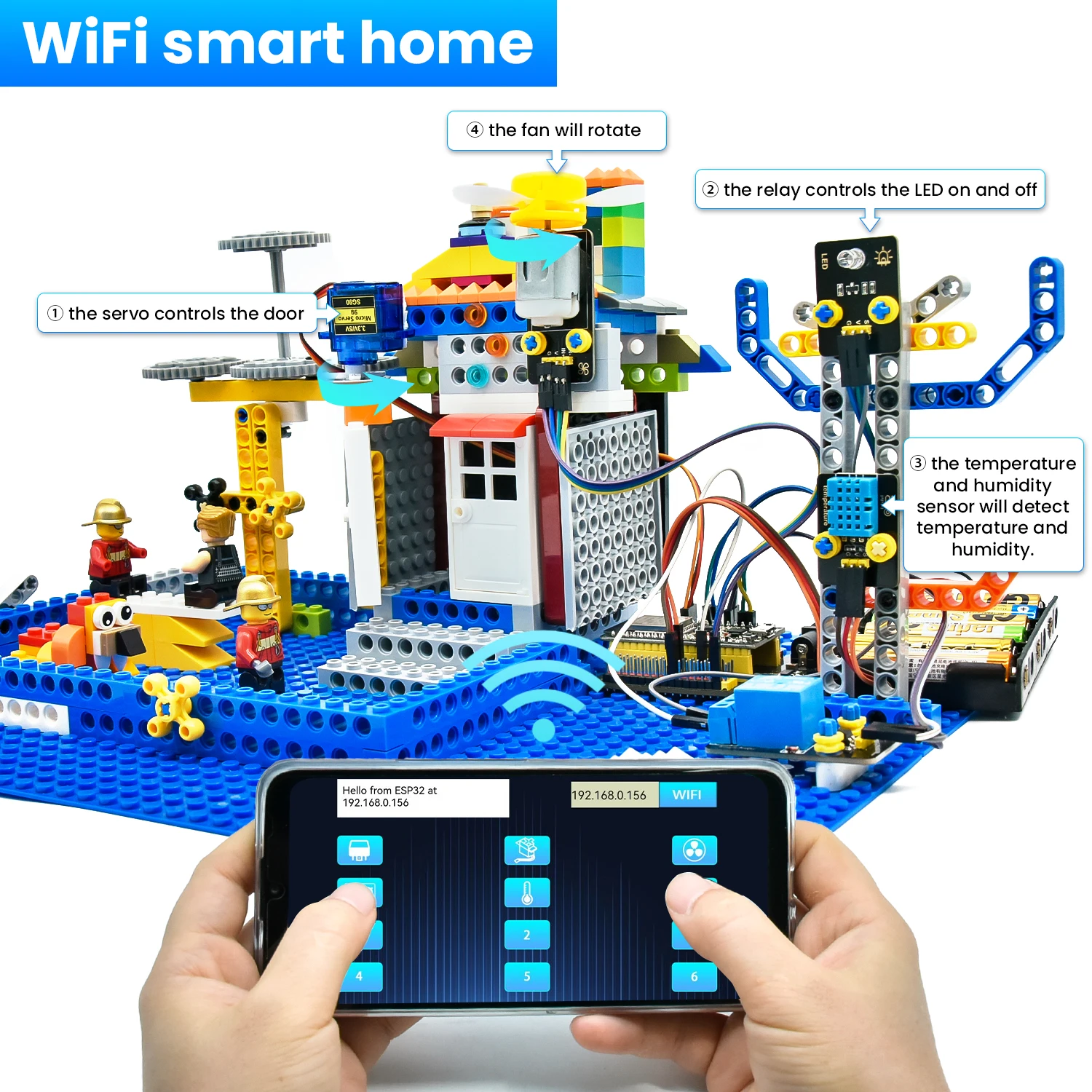 Keyestudio ESP32 RFID 37 in 1 Sensor Kit with ESP32 Board For Arduino STEM Electronic DIY Kit For Adults Programming(59Projects) Keyestudio ESP32 RFID 37 in 1 Sensor Kit with ESP32 Board For Arduino STEM Electronic DIY Kit For Adults Programming(59Projects)