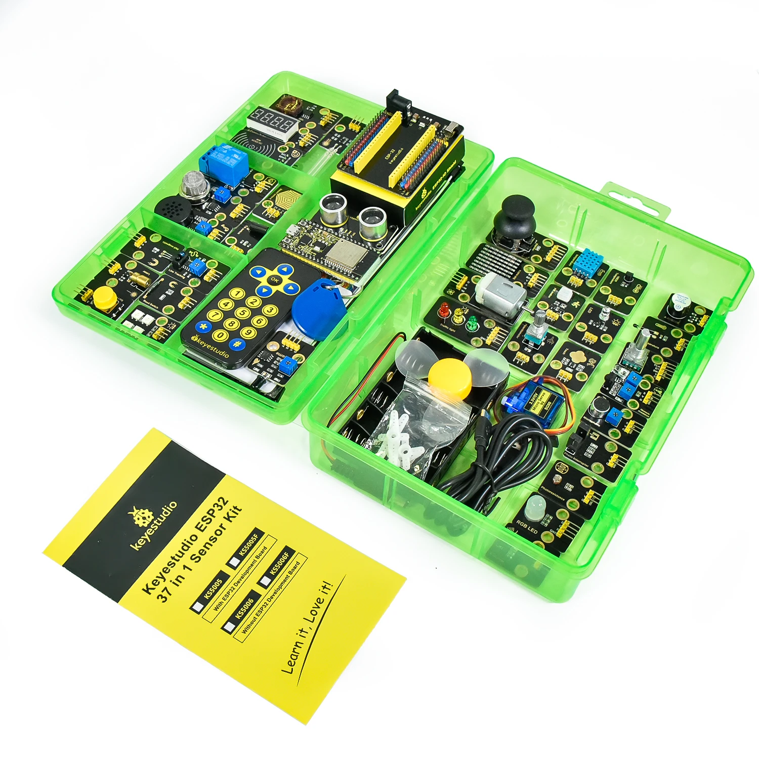 Keyestudio ESP32 RFID 37 in 1 Sensor Kit with ESP32 Board For Arduino STEM Electronic DIY Kit For Adults Programming(59Projects) Keyestudio ESP32 RFID 37 in 1 Sensor Kit with ESP32 Board For Arduino STEM Electronic DIY Kit For Adults Programming(59Projects)