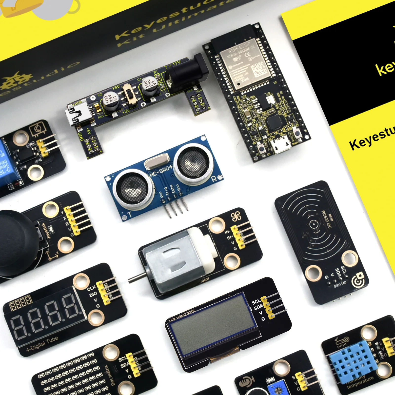 Keyestudio Ultimate ESP32 Learning Starter Kit+117 Project Tutorials For Arduino ESP32 Compatible Windows&Raspberry Pi System Keyestudio Ultimate ESP32 Learning Starter Kit+117 Project Tutorials For Arduino ESP32 Compatible Windows&Raspberry Pi System