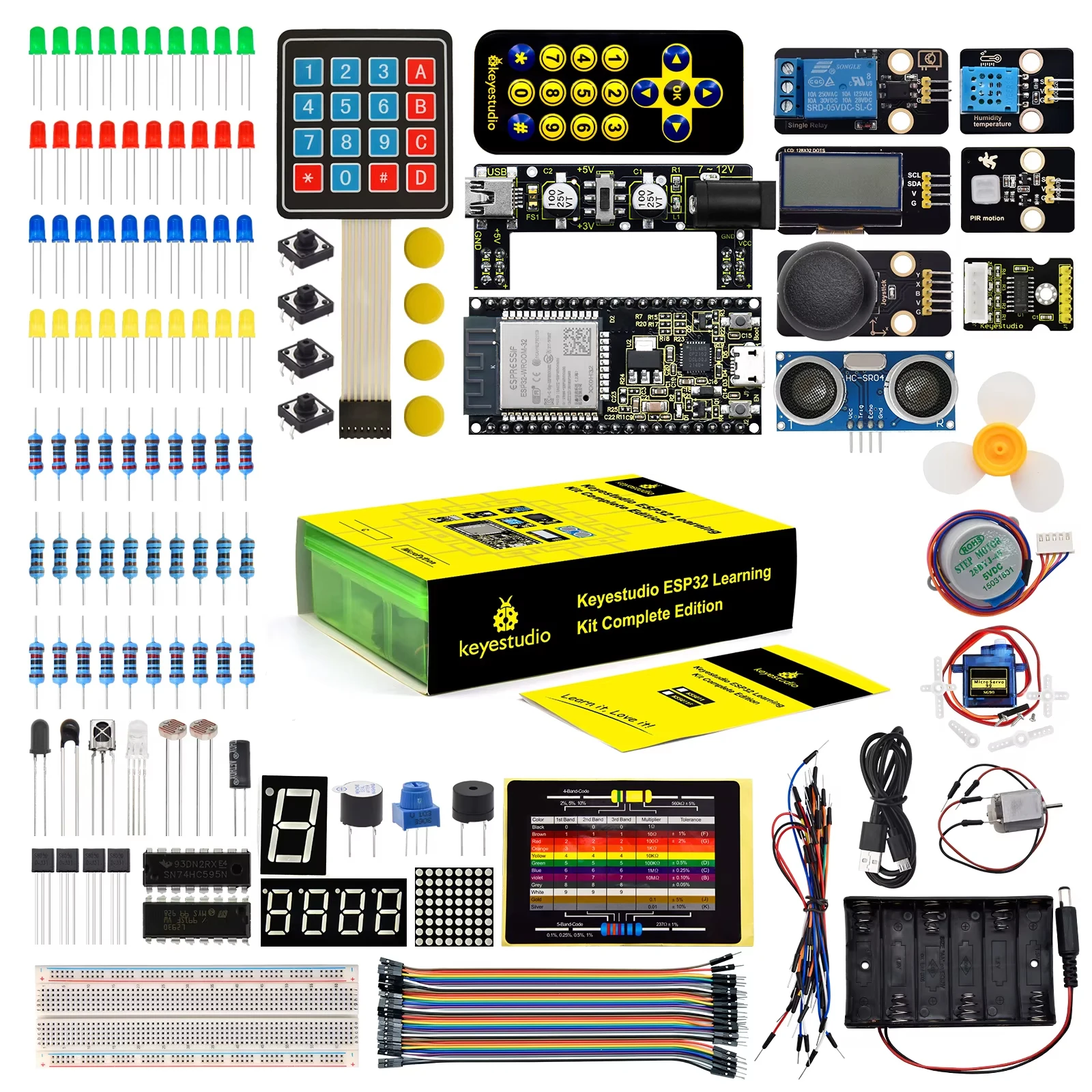 Keyestudio Complete ESP32 Learning Kit +108 Project For Arduino Starter Kit Support Windows Raspberry Pi System Python Kit Keyestudio Complete ESP32 Learning Kit +108 Project For Arduino Starter Kit Support Windows Raspberry Pi System Python Kit