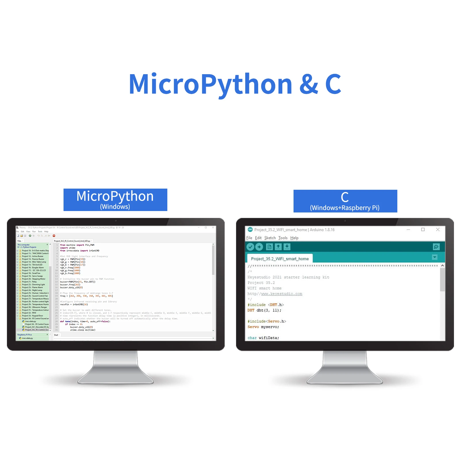 Keyestudio Complete ESP32 Learning Kit +108 Project For Arduino Starter Kit Support Windows Raspberry Pi System Python Kit Keyestudio Complete ESP32 Learning Kit +108 Project For Arduino Starter Kit Support Windows Raspberry Pi System Python Kit