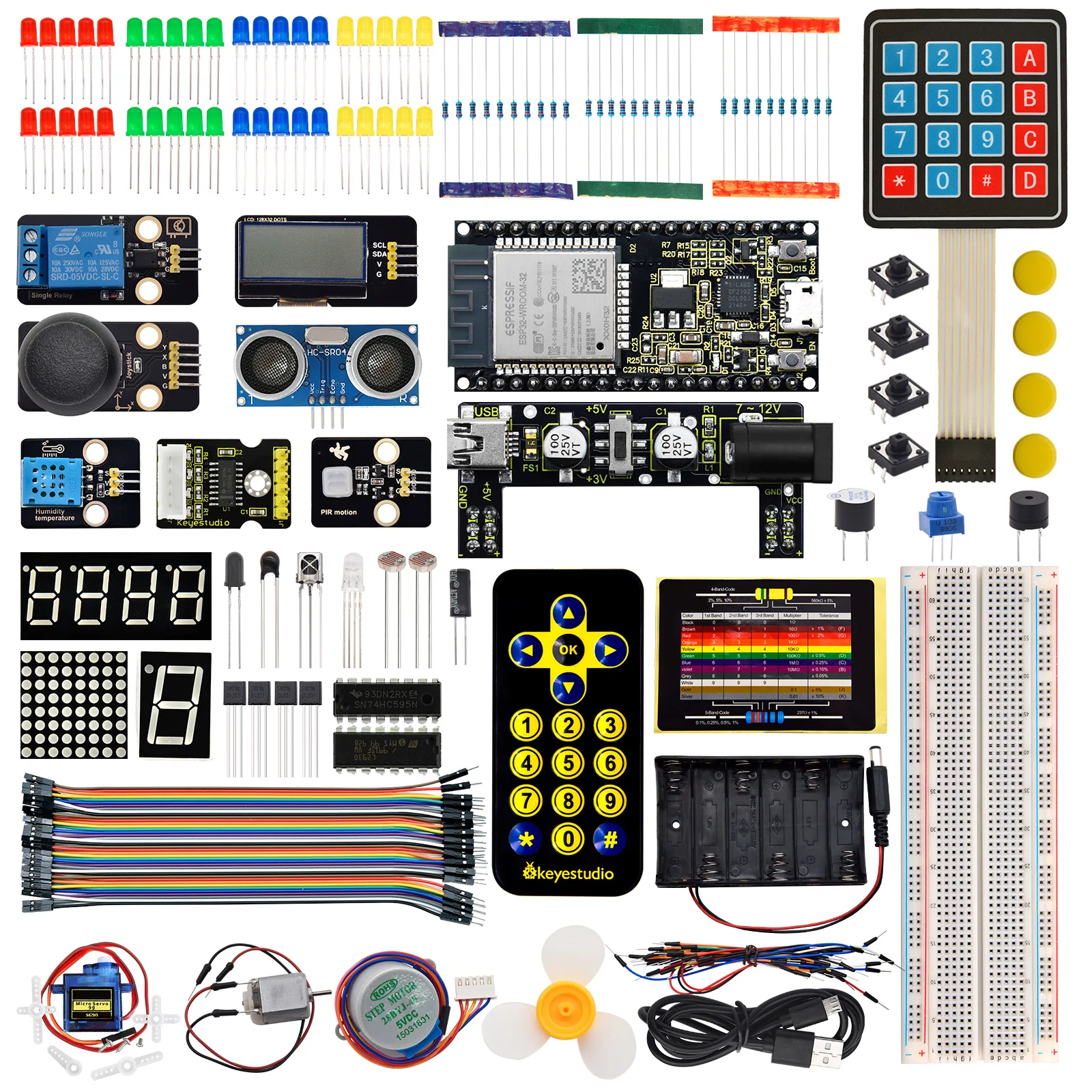 Keyestudio Complete ESP32 Learning Kit +108 Project For Arduino Starter Kit Support Windows Raspberry Pi System Python Kit Keyestudio Complete ESP32 Learning Kit +108 Project For Arduino Starter Kit Support Windows Raspberry Pi System Python Kit