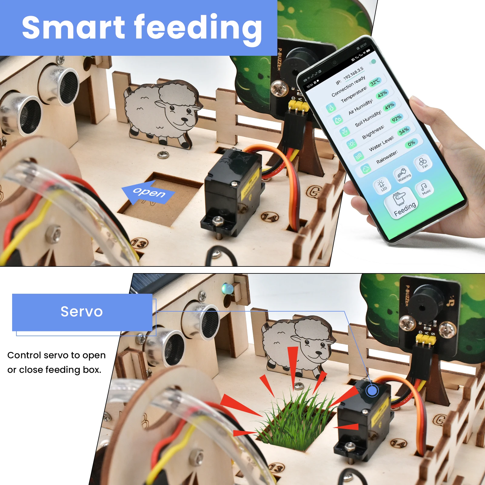 Keyestudio IOT Smart Farm Kit For Arduino&Scratch Programming Projects DIY Sensor Kit STEM Educational Set for Adults Teens