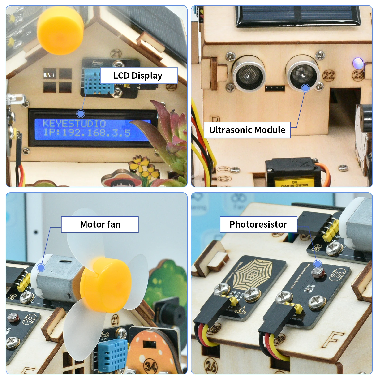 Keyestudio IOT Smart Farm Kit For Arduino&Scratch Programming Projects DIY Sensor Kit STEM Educational Set for Adults Teens