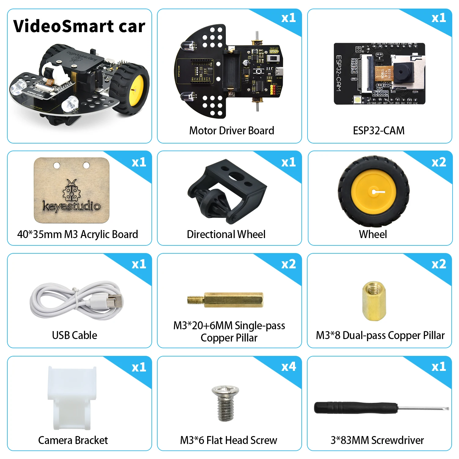 Keyestudio ESP32 Vision Smart Car For Arduino Robot For Programming With ESP32 Camera Support Arduino C Programming DIY RobotKit Keyestudio ESP32 Vision Smart Car For Arduino Robot For Programming With ESP32 Camera Support Arduino C Programming DIY RobotKit