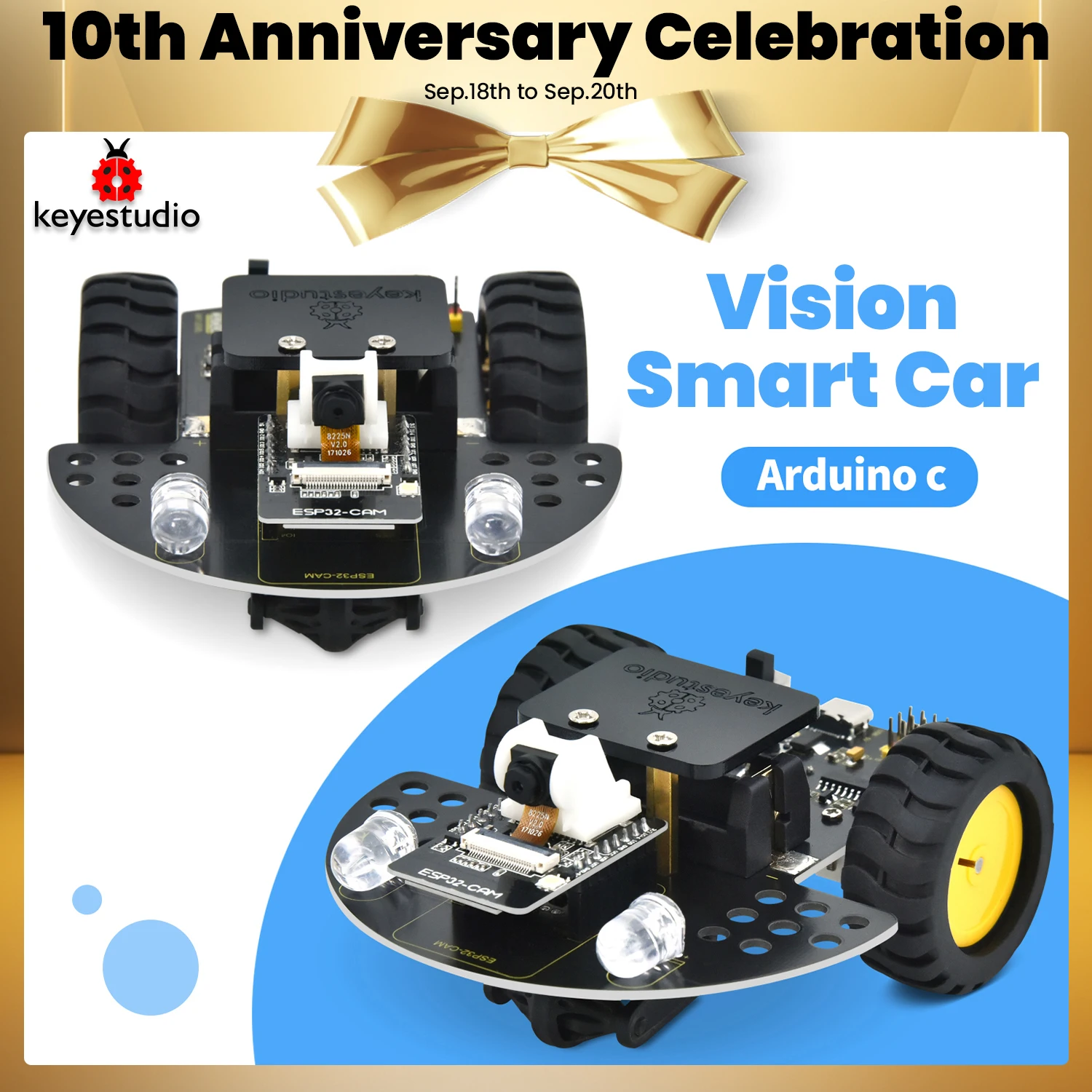 Keyestudio ESP32 Vision Smart Car For Arduino Robot For Programming With ESP32 Camera Support Arduino C Programming DIY RobotKit Keyestudio ESP32 Vision Smart Car For Arduino Robot For Programming With ESP32 Camera Support Arduino C Programming DIY RobotKit