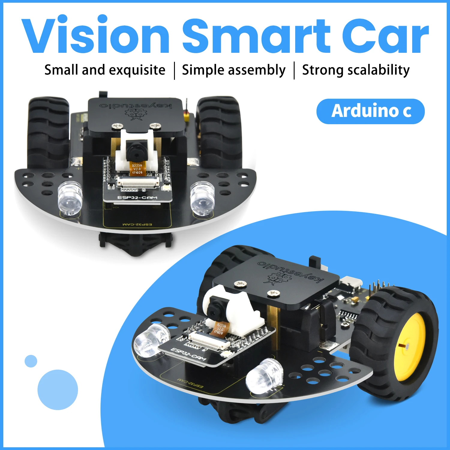 Keyestudio ESP32 Vision Smart Car For Arduino Robot For Programming With ESP32 Camera Support Arduino C Programming DIY RobotKit Keyestudio ESP32 Vision Smart Car For Arduino Robot For Programming With ESP32 Camera Support Arduino C Programming DIY RobotKit