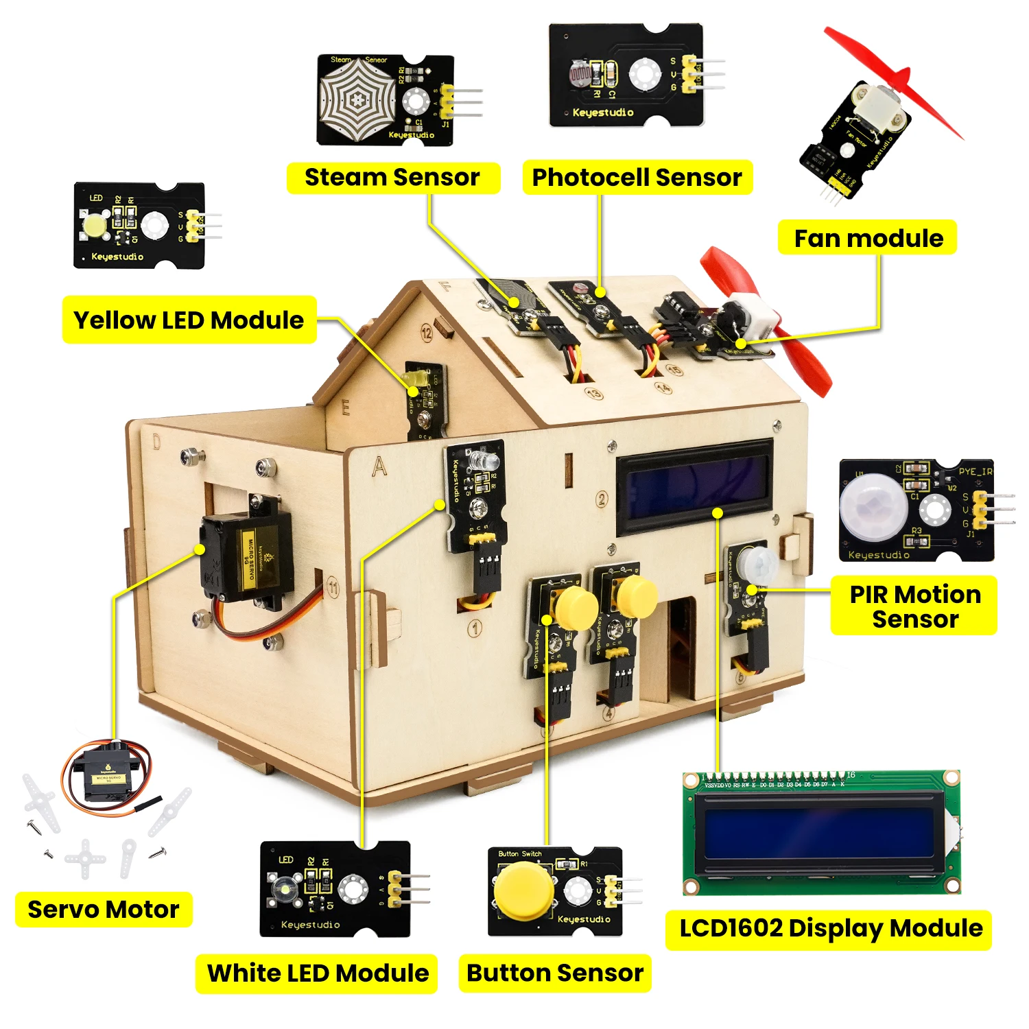 Русский учебни Keyestudio Smart IOT Home Kit with PLUS Board for Arduino Starter Kit DIY Projetcs STEM Programming /CE Compliant Русский учебни Keyestudio Smart IOT Home Kit with PLUS Board for Arduino Starter Kit DIY Projetcs STEM Programming /CE Compliant